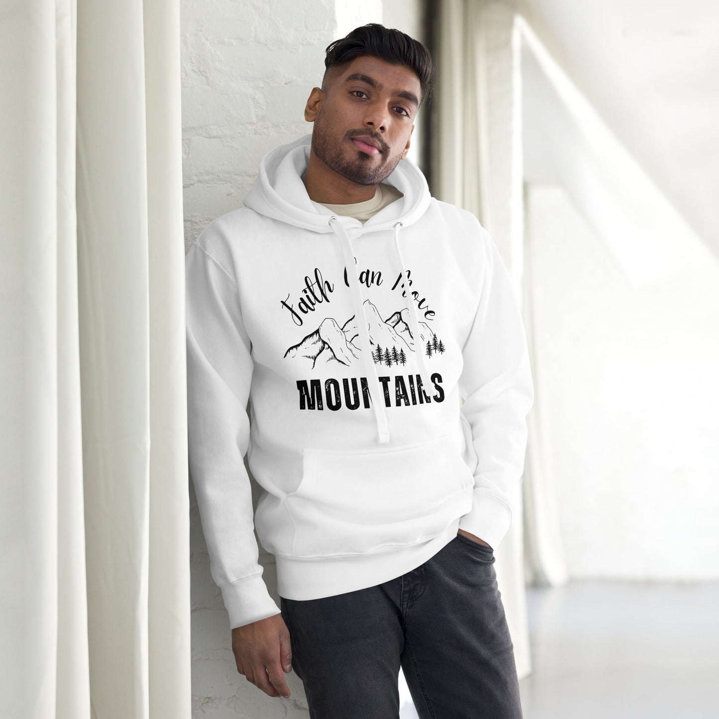 Faith Can Move Mountains Unisex Hoodie - Faith Based Apparel - Wellness Shine - Wellness Shine