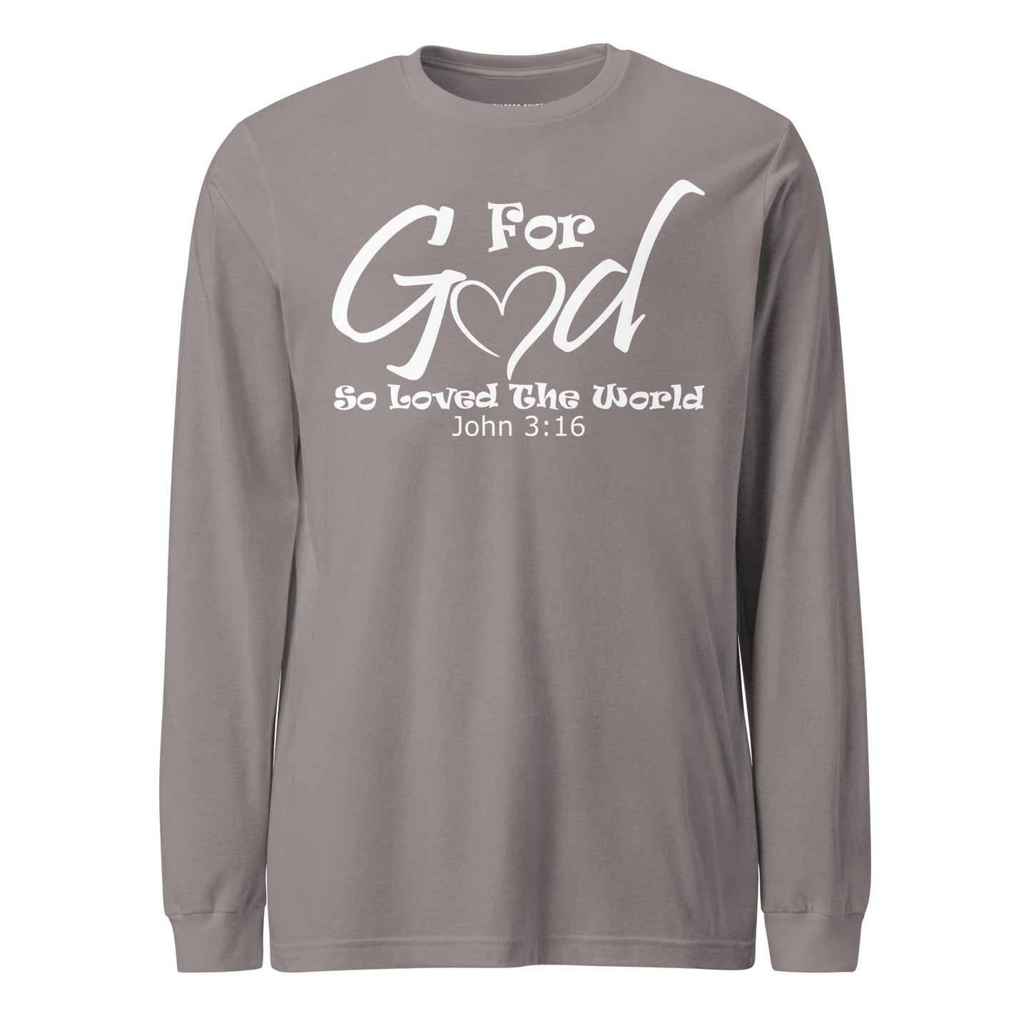 For God So Loved The World Unisex Long Sleeve Tee - Faith Based Apparel - Wellness Shine - Wellness Shine