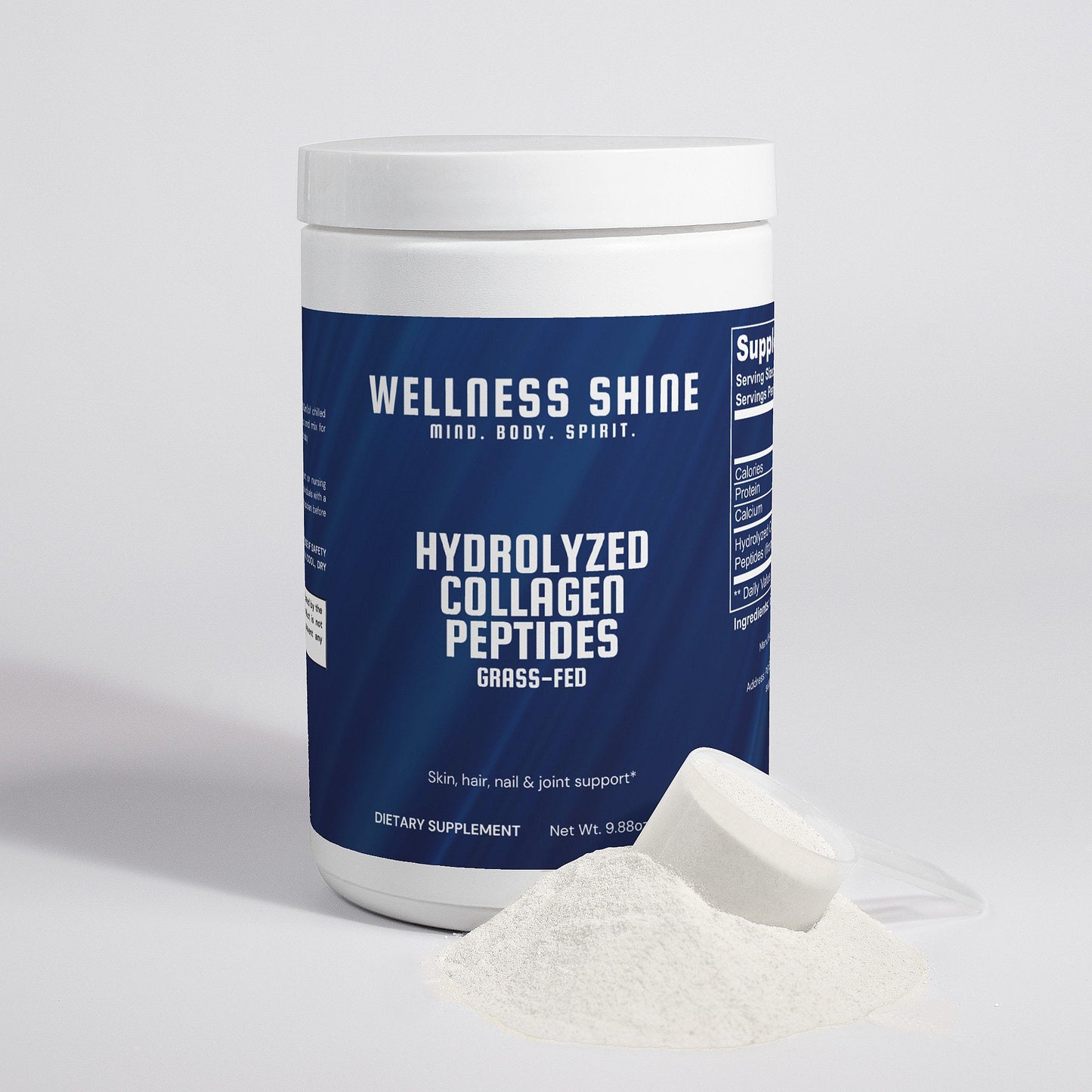 Grass - Fed Hydrolyzed Collagen Peptides – Healthy Skin Supplement by Wellness Shine - Wellness Shine