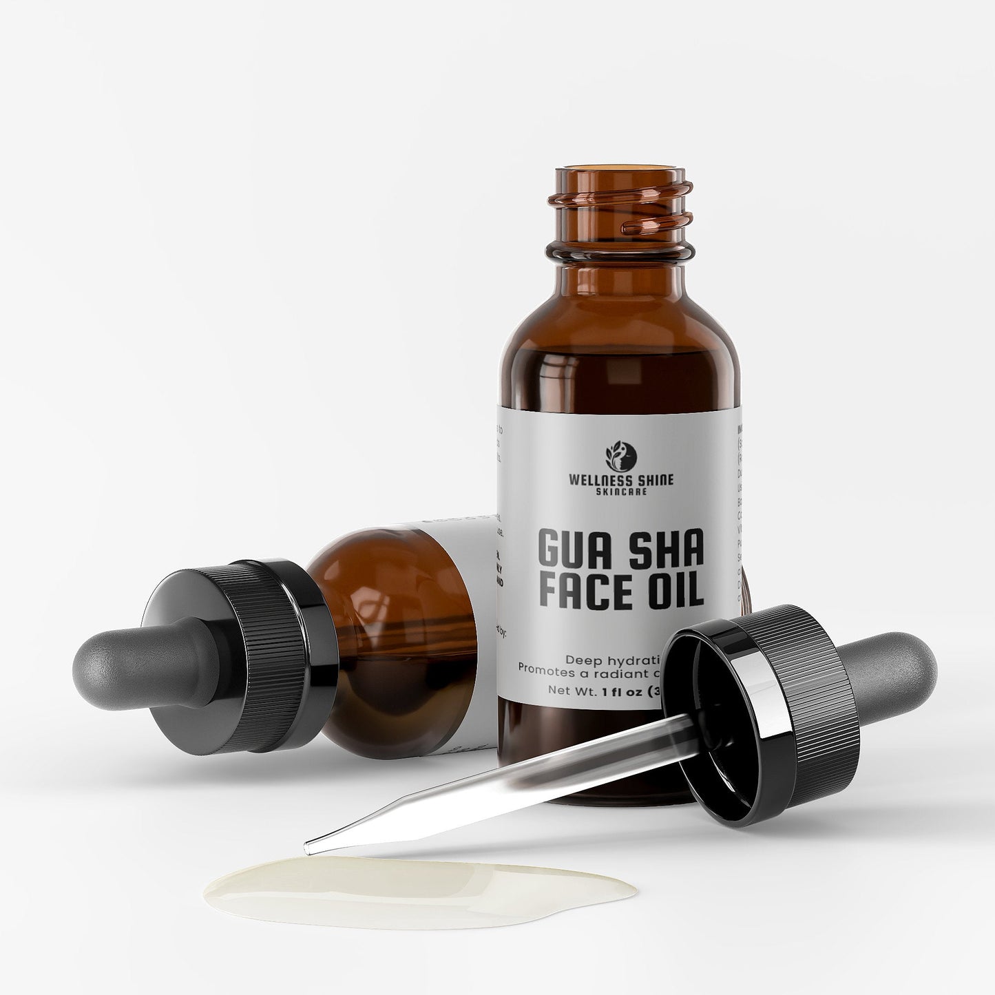 Gua Sha Face Oil - Hydration and Elasticity Skincare by Wellness Shine - Wellness Shine