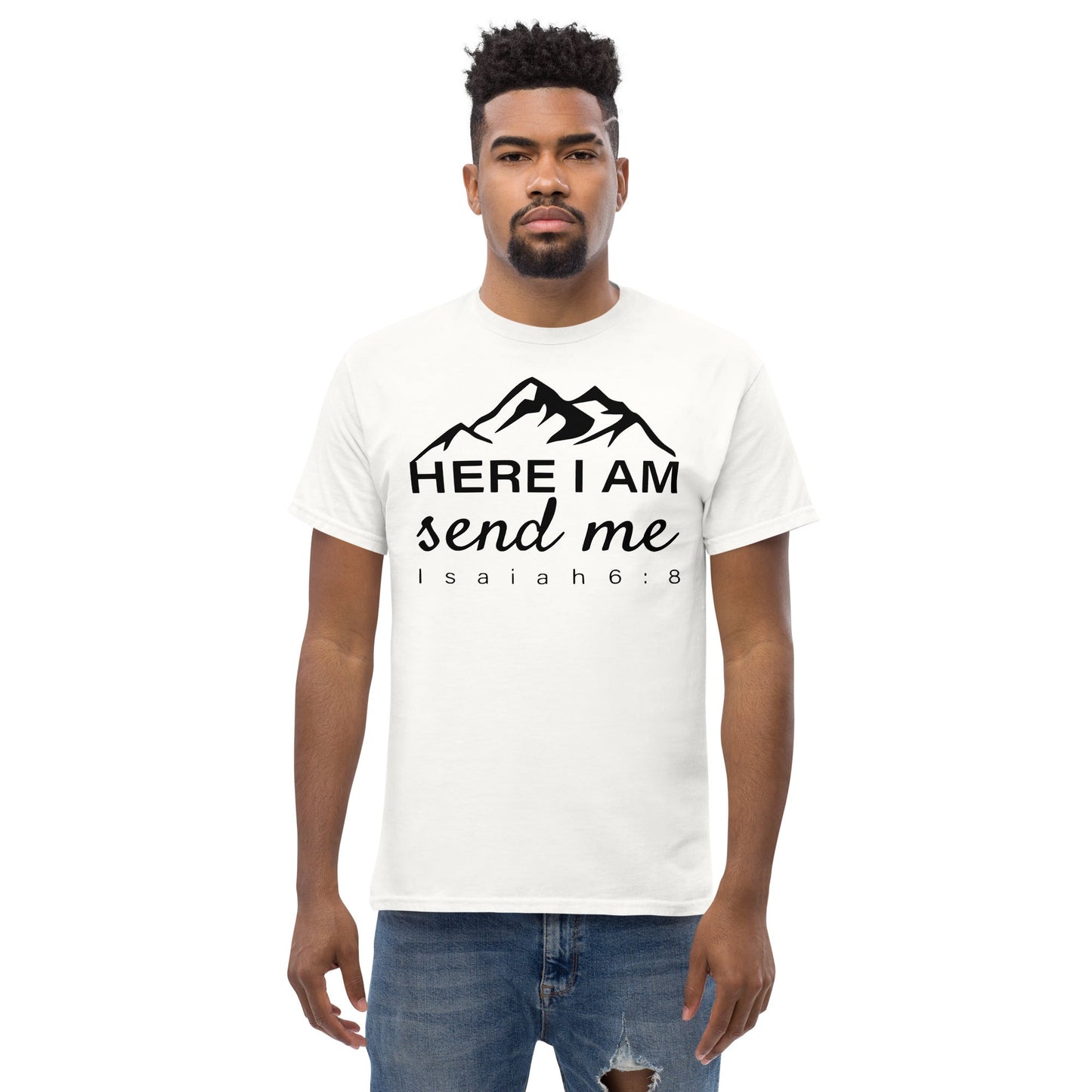 Here I Am Send Me Christian Shirt, Bible Versed Tee, Gift - Christianity, Christianity Apparel, Jesus - Christian, Christianity Faith Shirt - Wellness Shine