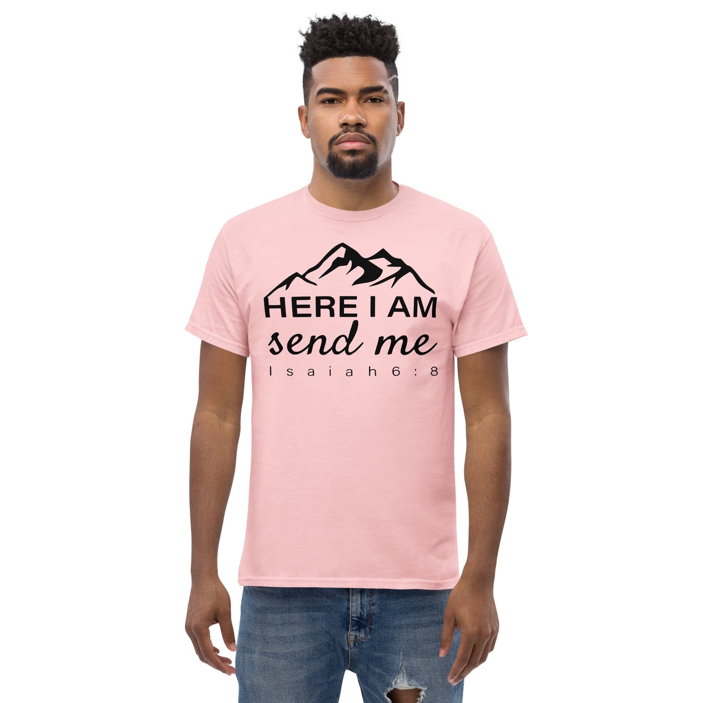 Here I Am Send Me Christian Shirt, Bible Versed Tee, Gift - Christianity, Christianity Apparel, Jesus - Christian, Christianity Faith Shirt - Wellness Shine