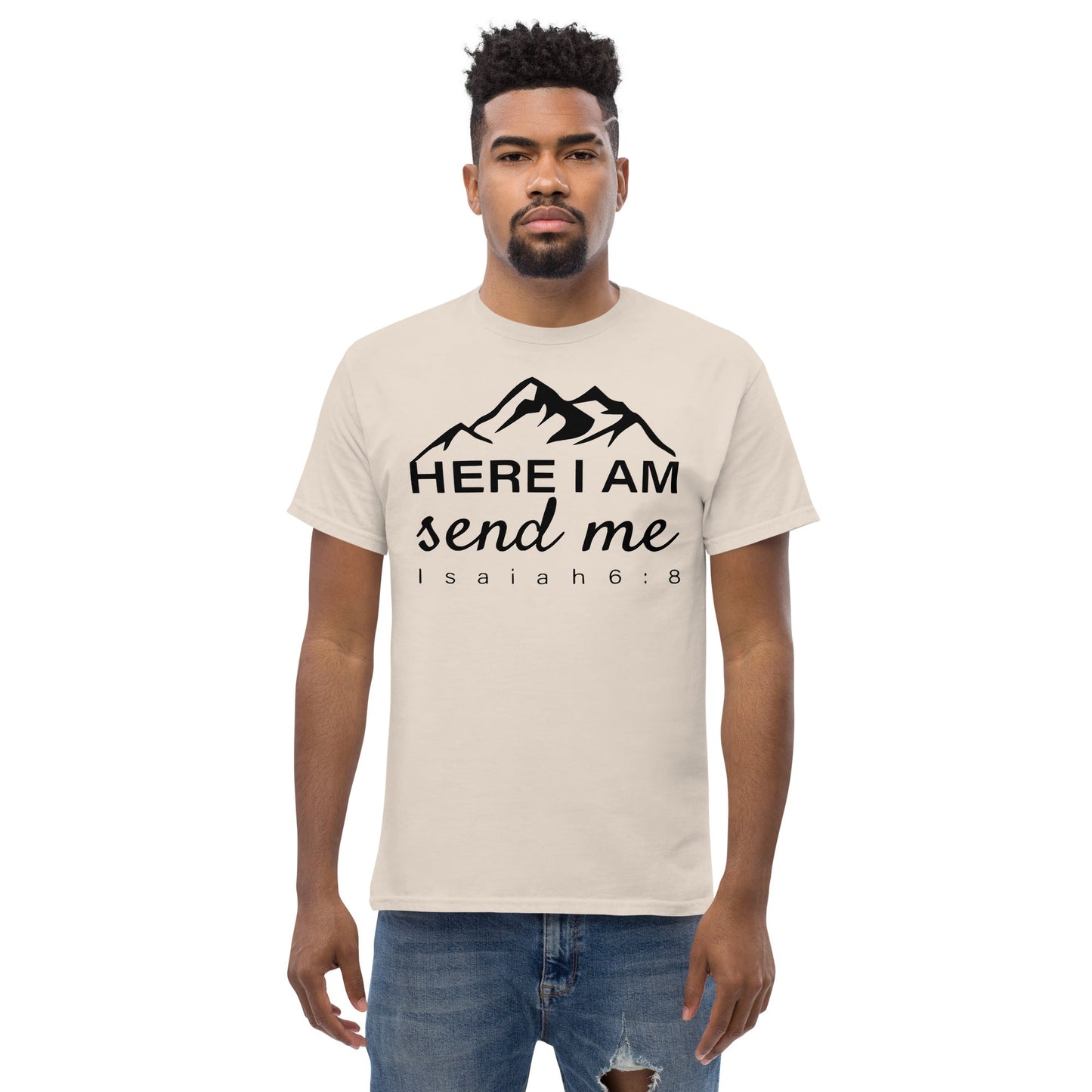 Here I Am Send Me Christian Shirt, Bible Versed Tee, Gift - Christianity, Christianity Apparel, Jesus - Christian, Christianity Faith Shirt - Wellness Shine