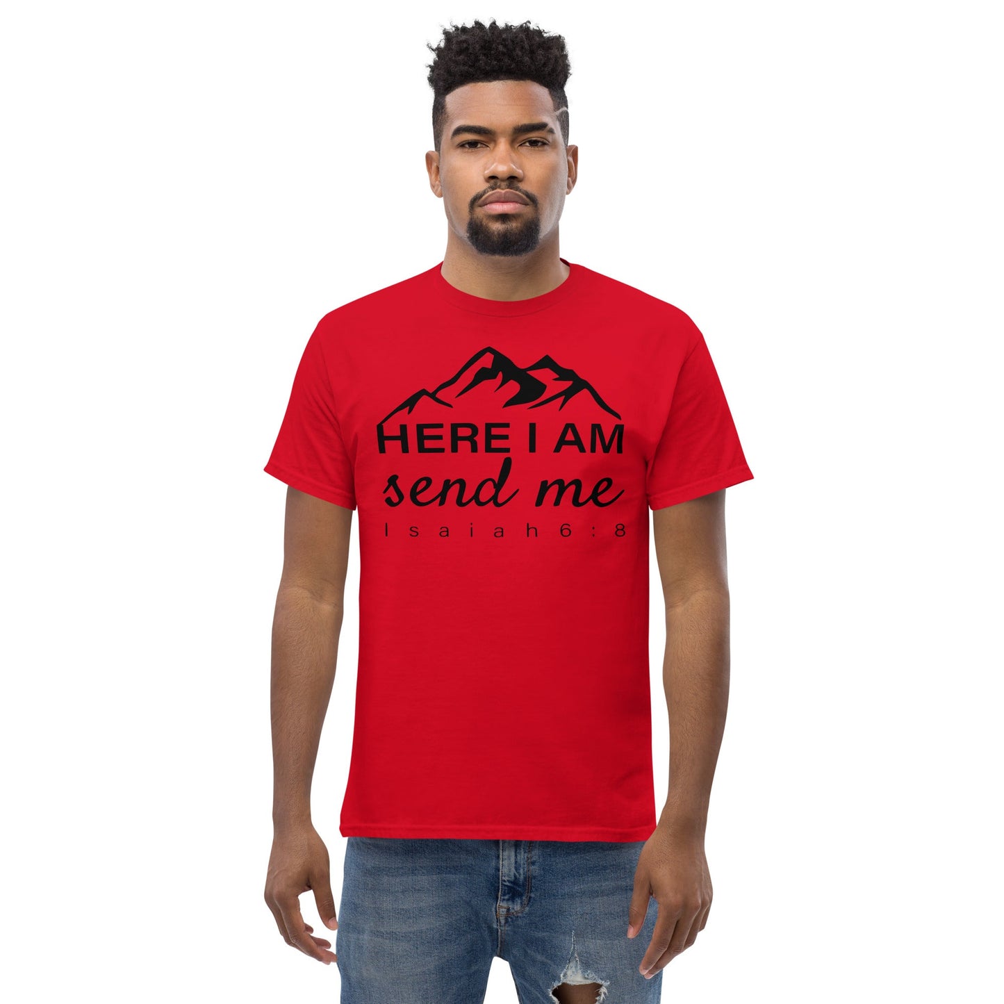 Here I Am Send Me Christian Shirt, Bible Versed Tee, Gift - Christianity, Christianity Apparel, Jesus - Christian, Christianity Faith Shirt - Wellness Shine