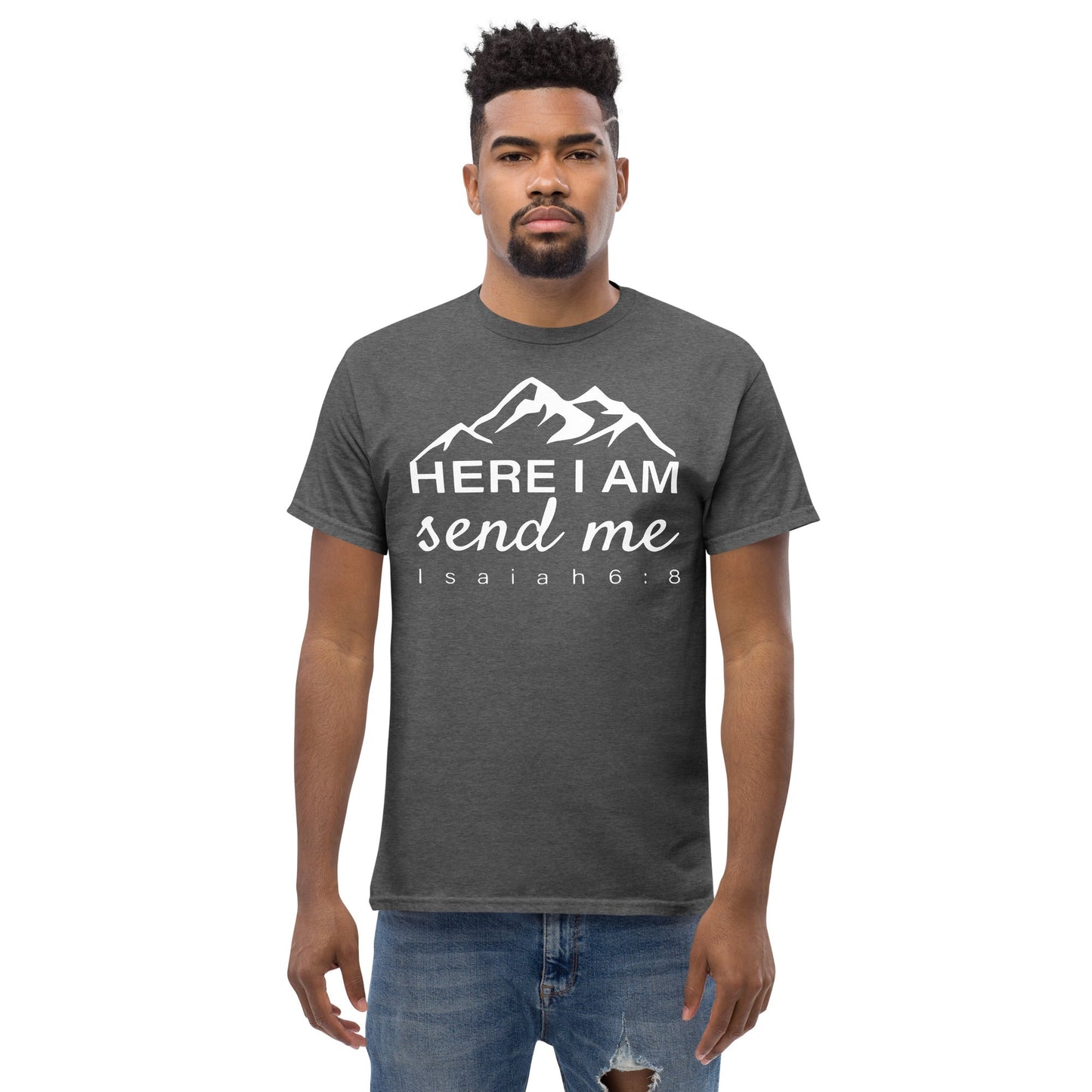 Here I Am Send Me Christian Shirt, Bible Versed Tee, Gift - Christianity, Christianity Apparel, Jesus - Christian, Christianity Faith Shirt - Wellness Shine