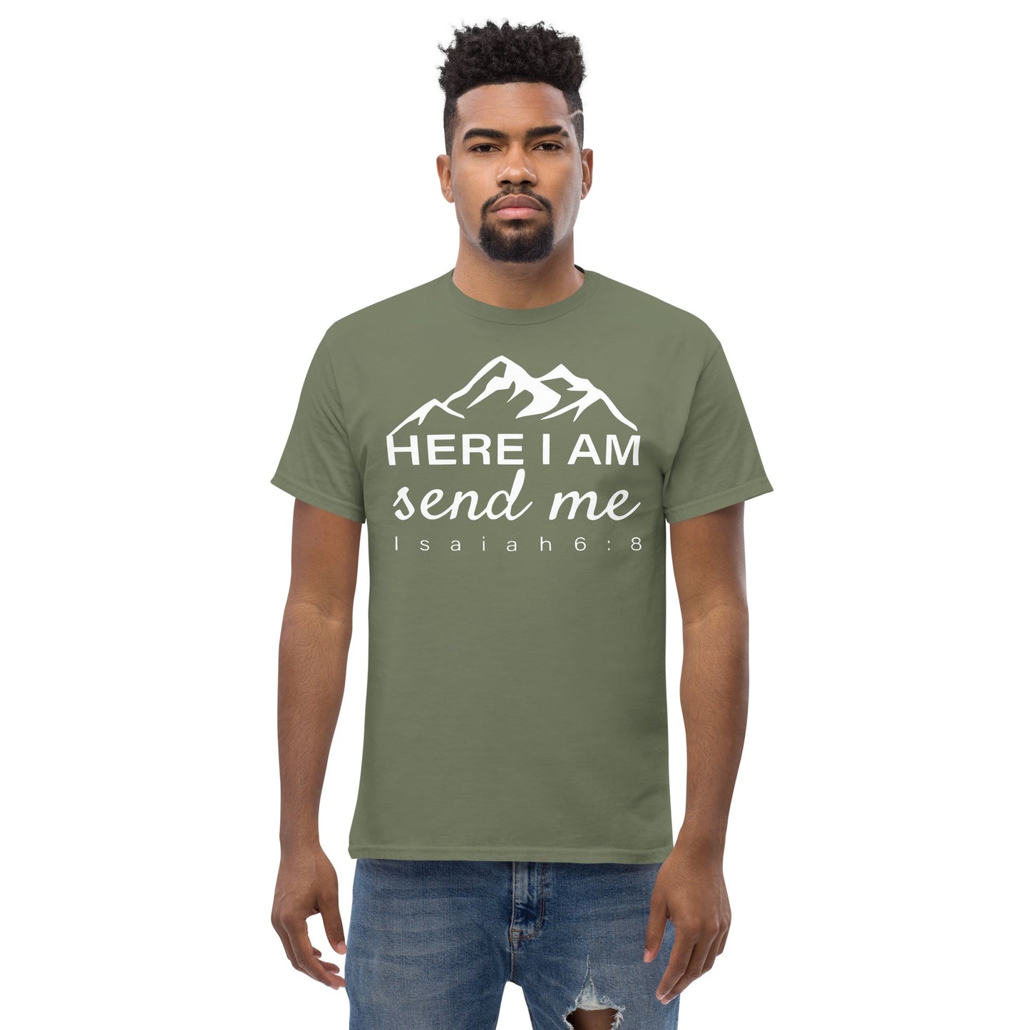 Here I Am Send Me Christian Shirt, Bible Versed Tee, Gift - Christianity, Christianity Apparel, Jesus - Christian, Christianity Faith Shirt - Wellness Shine
