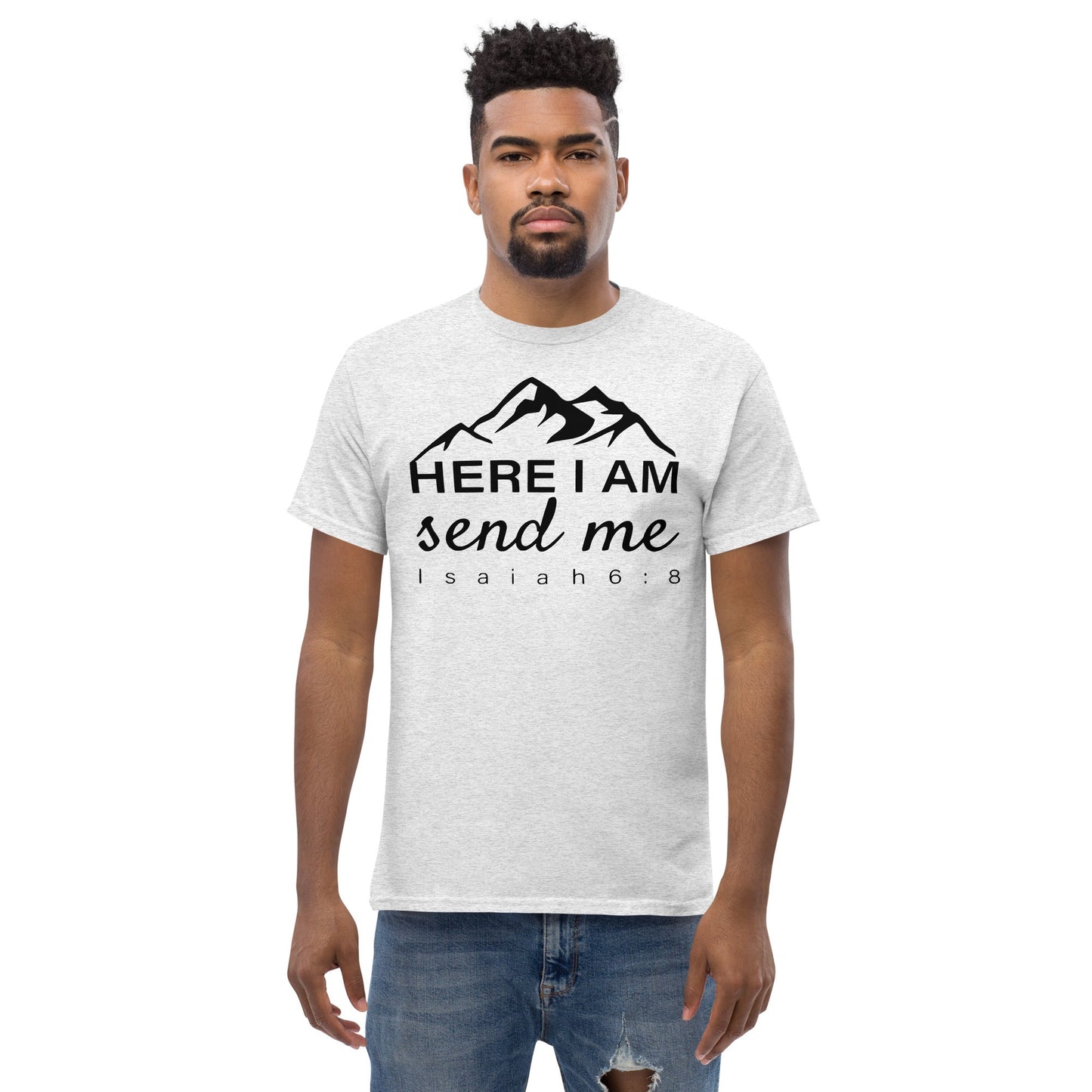 Here I Am Send Me Christian Shirt, Bible Versed Tee, Gift - Christianity, Christianity Apparel, Jesus - Christian, Christianity Faith Shirt - Wellness Shine