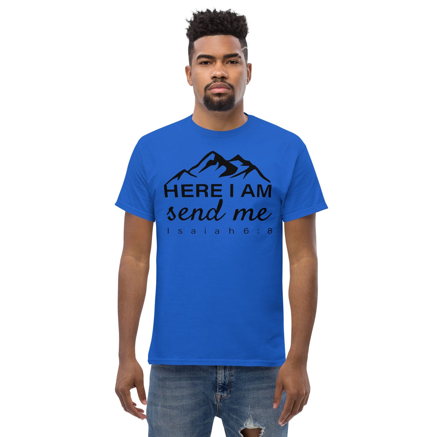 Here I Am Send Me Christian Shirt, Bible Versed Tee, Gift - Christianity, Christianity Apparel, Jesus - Christian, Christianity Faith Shirt - Wellness Shine