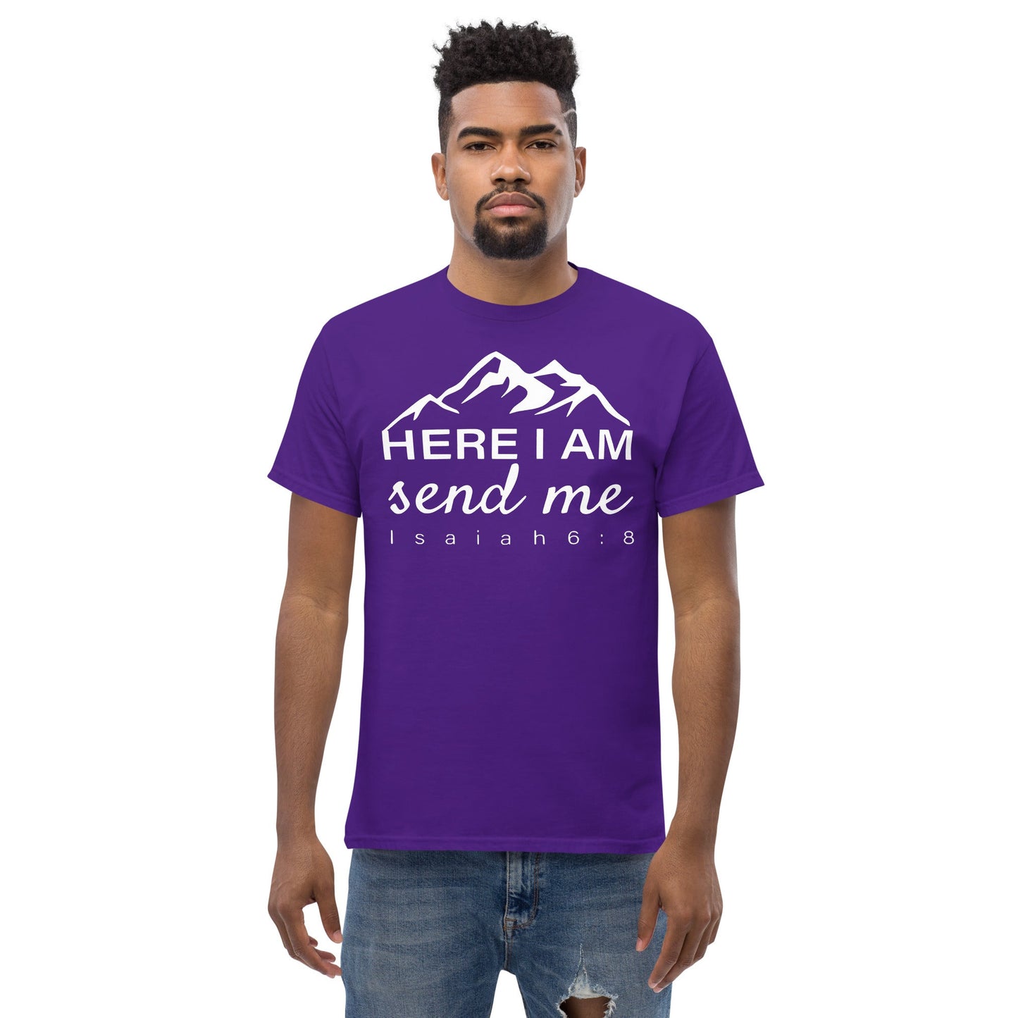 Here I Am Send Me Christian Shirt, Bible Versed Tee, Gift - Christianity, Christianity Apparel, Jesus - Christian, Christianity Faith Shirt - Wellness Shine