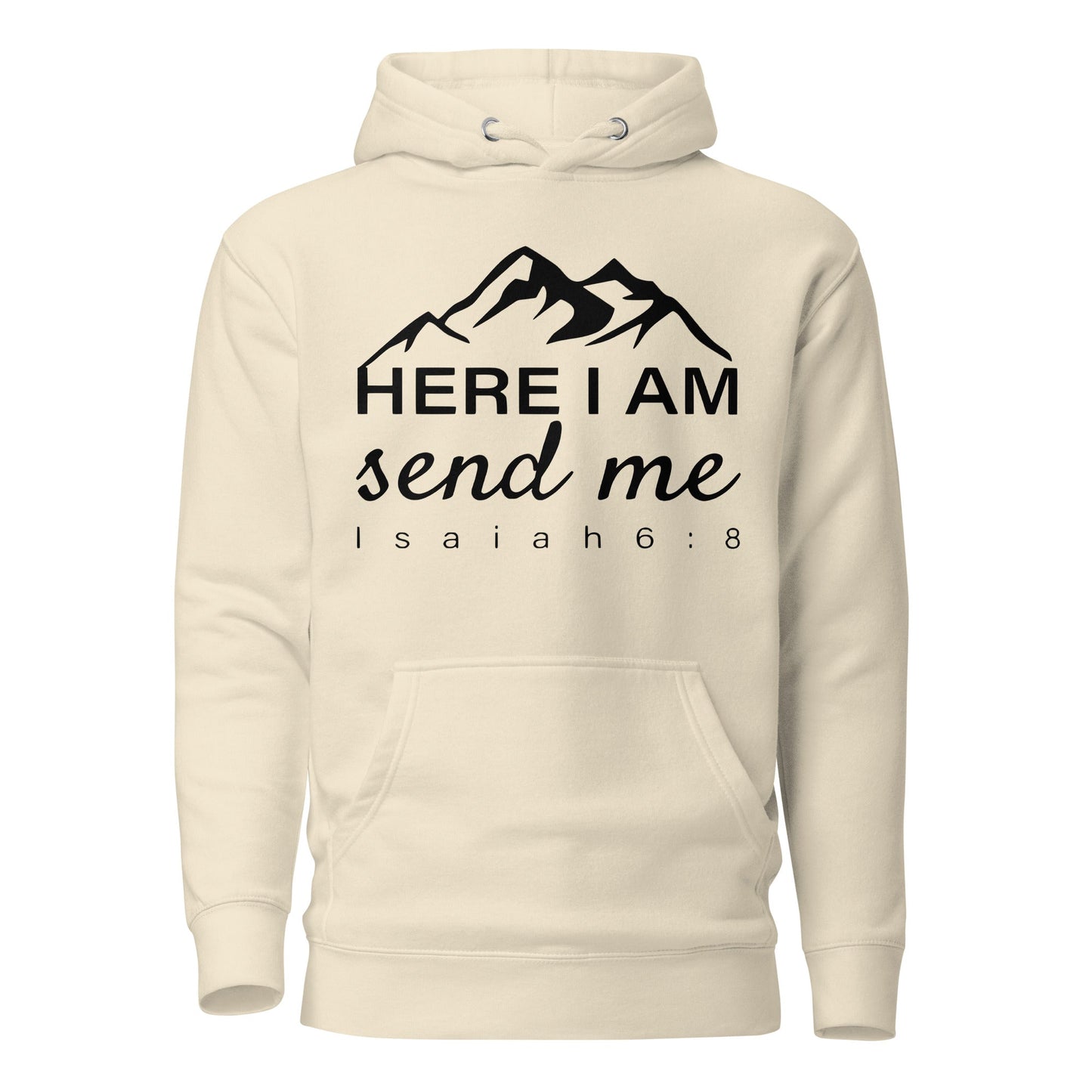 Here I Am Unisex Hoodie - Faith Based Apparel - Wellness Shine - Wellness Shine