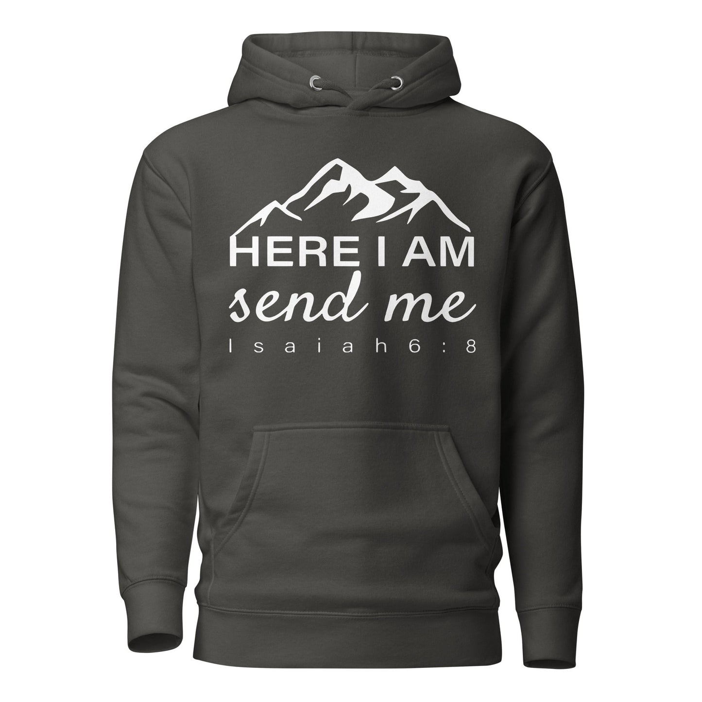 Here I Am Unisex Hoodie - Faith Based Apparel - Wellness Shine - Wellness Shine