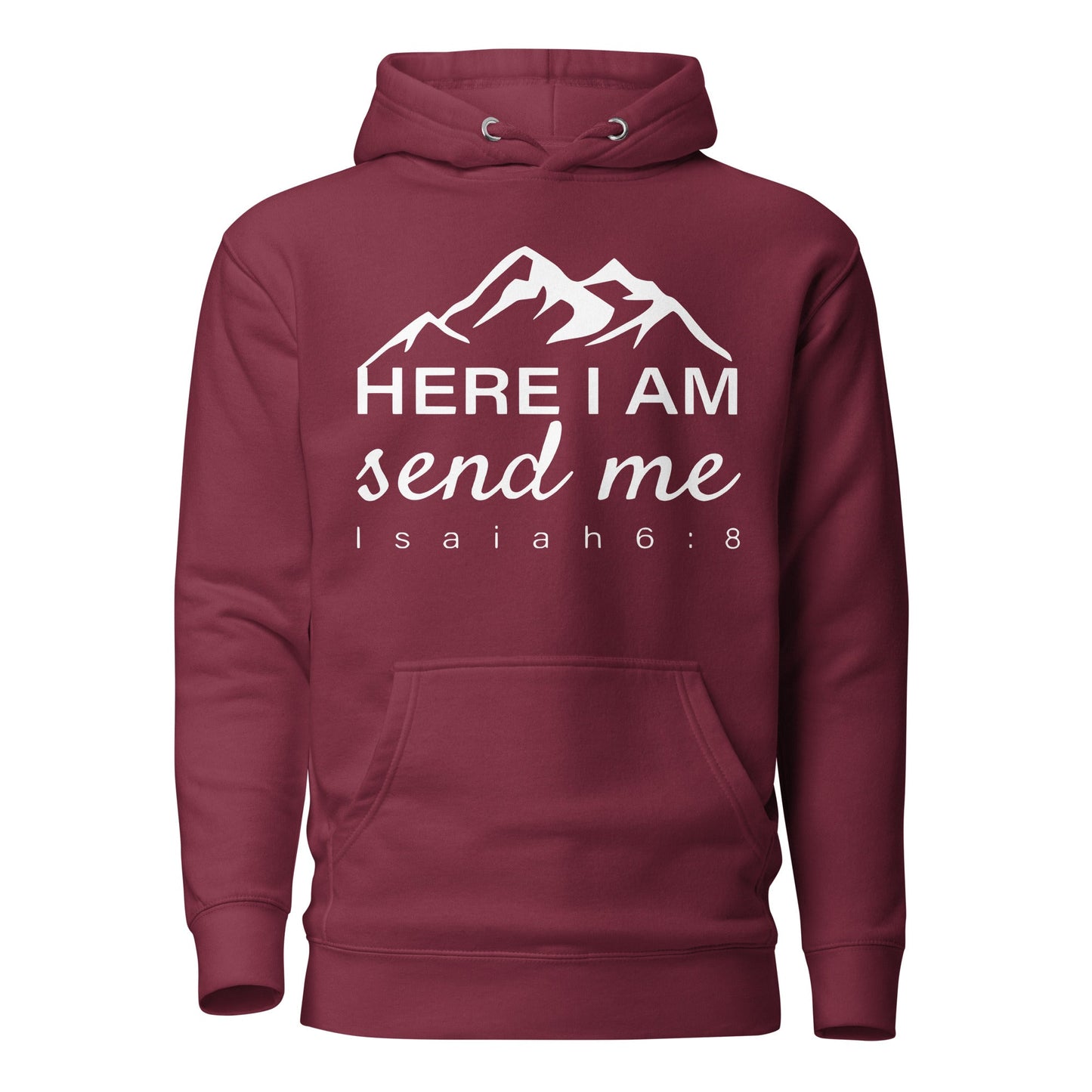 Here I Am Unisex Hoodie - Faith Based Apparel - Wellness Shine - Wellness Shine