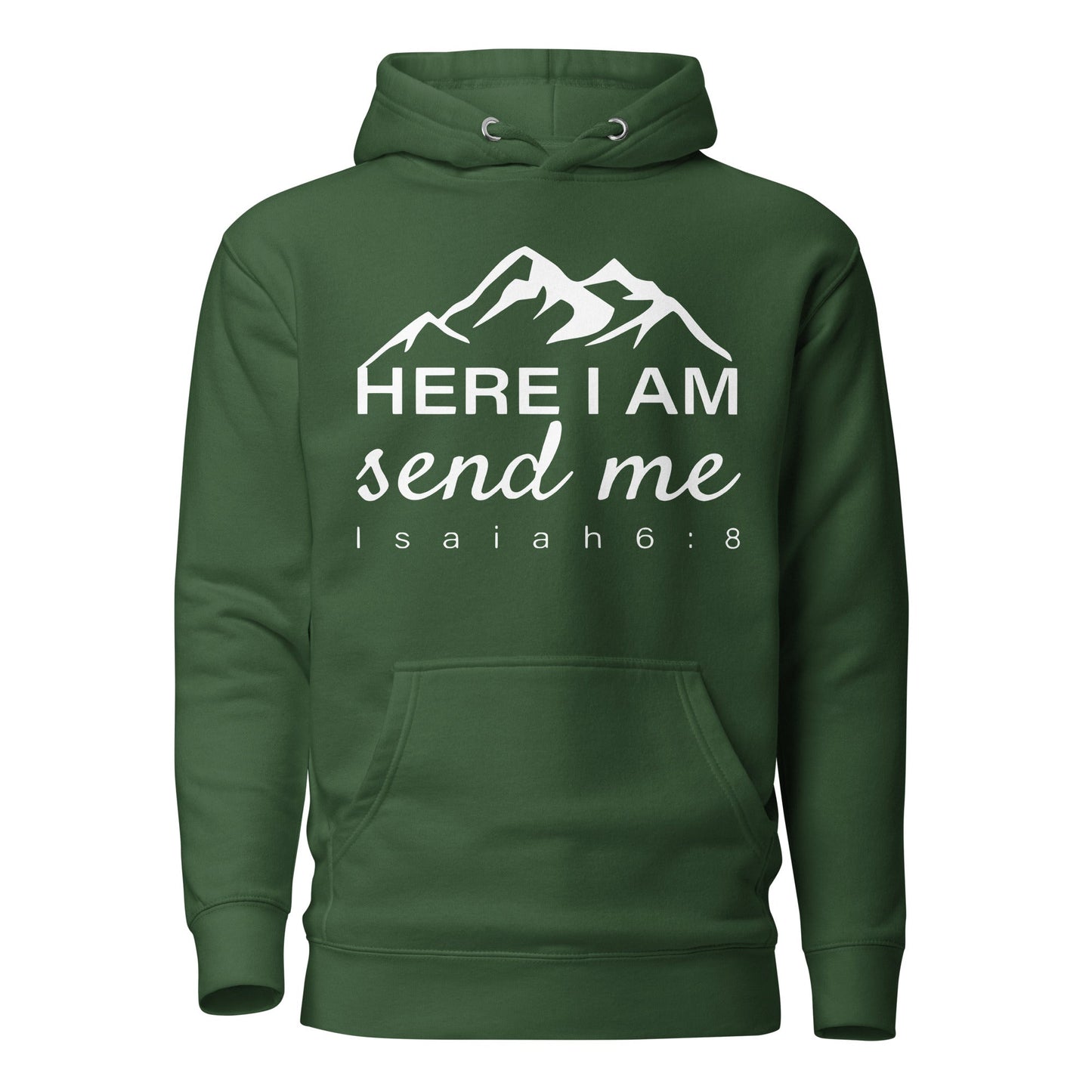 Here I Am Unisex Hoodie - Faith Based Apparel - Wellness Shine - Wellness Shine