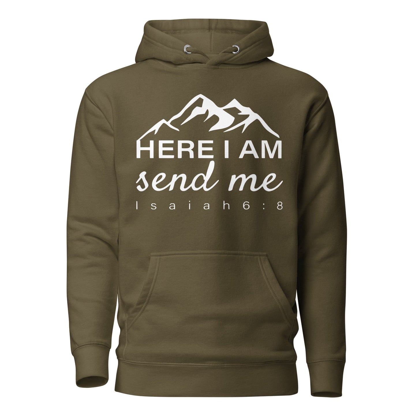 Here I Am Unisex Hoodie - Faith Based Apparel - Wellness Shine - Wellness Shine
