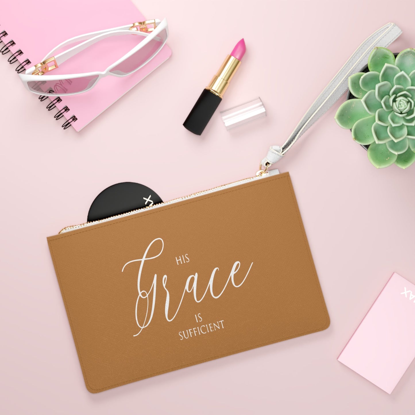 His Grace Is Sufficient - Clutch Bag - Wellness Shine