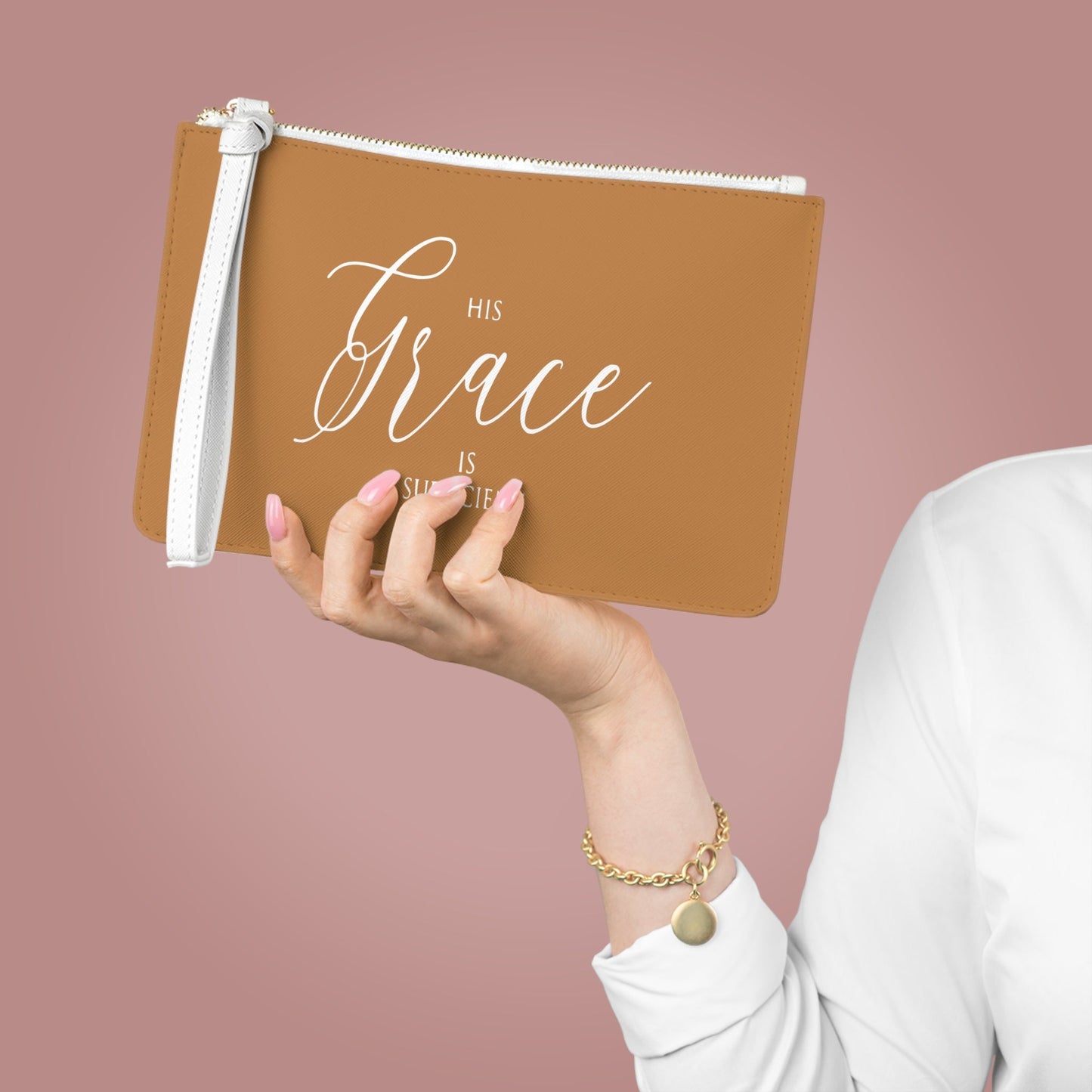 His Grace Is Sufficient - Clutch Bag - Wellness Shine