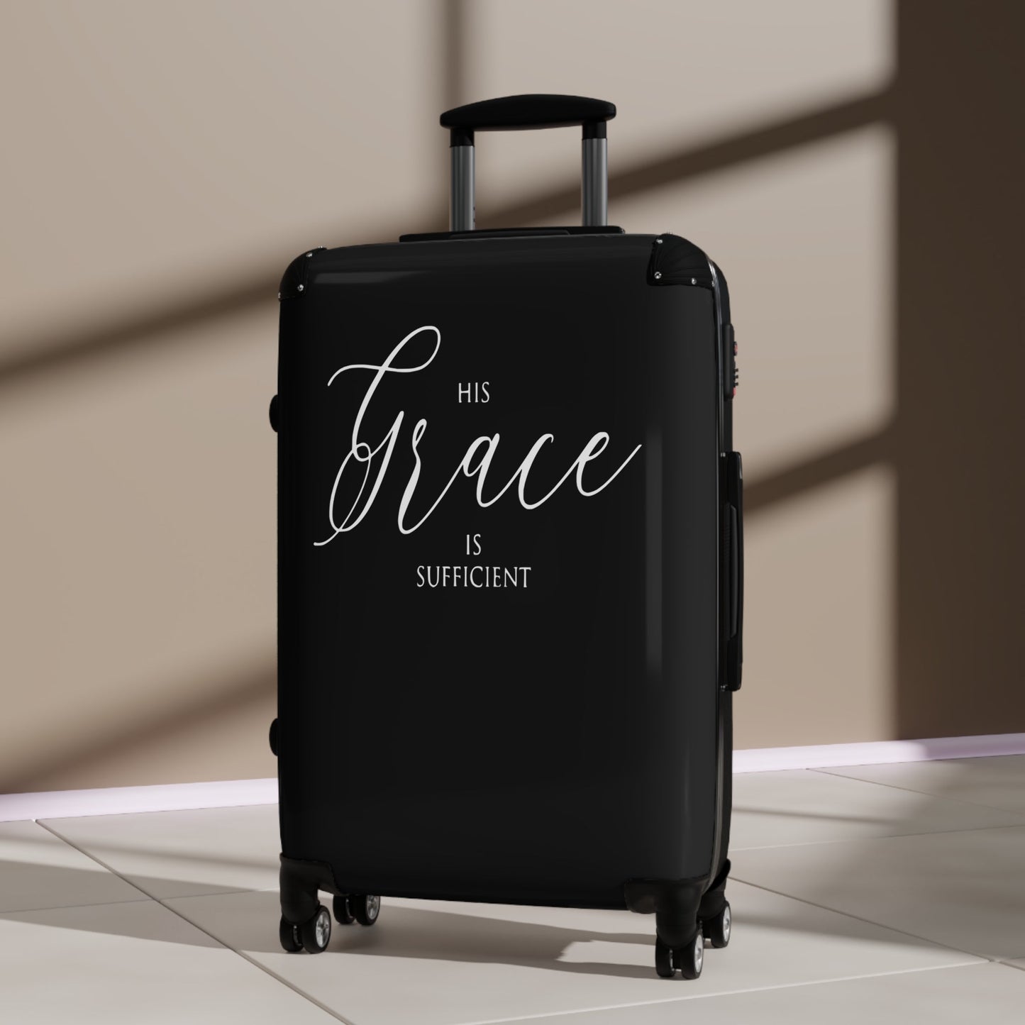 His Grace Is Sufficient Suitcase - Wellness Shine
