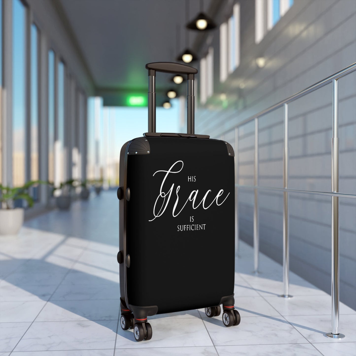 His Grace Is Sufficient Suitcase - Wellness Shine