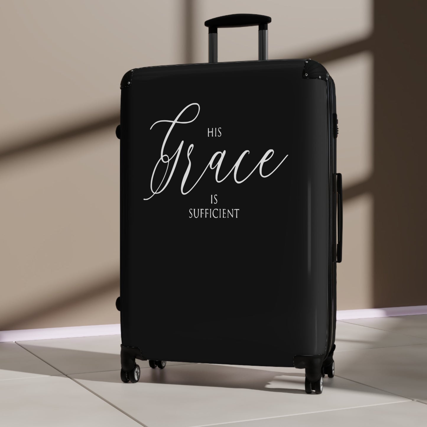 His Grace Is Sufficient Suitcase - Wellness Shine