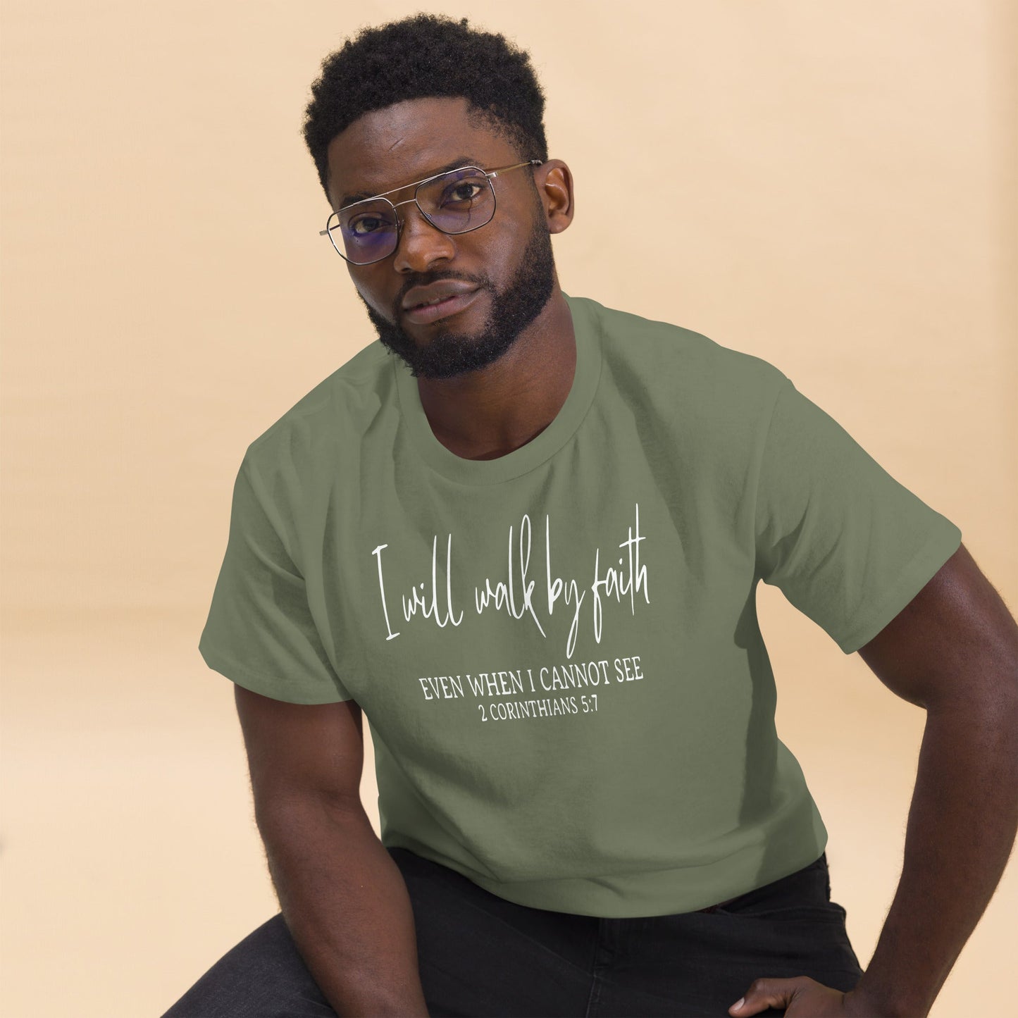 I Will Walk By Faith Christian Shirt, Bible Versed Tee, Gift - Christianity, Christianity Apparel, Jesus - Christian, Christianity Faith Shirt - Wellness Shine