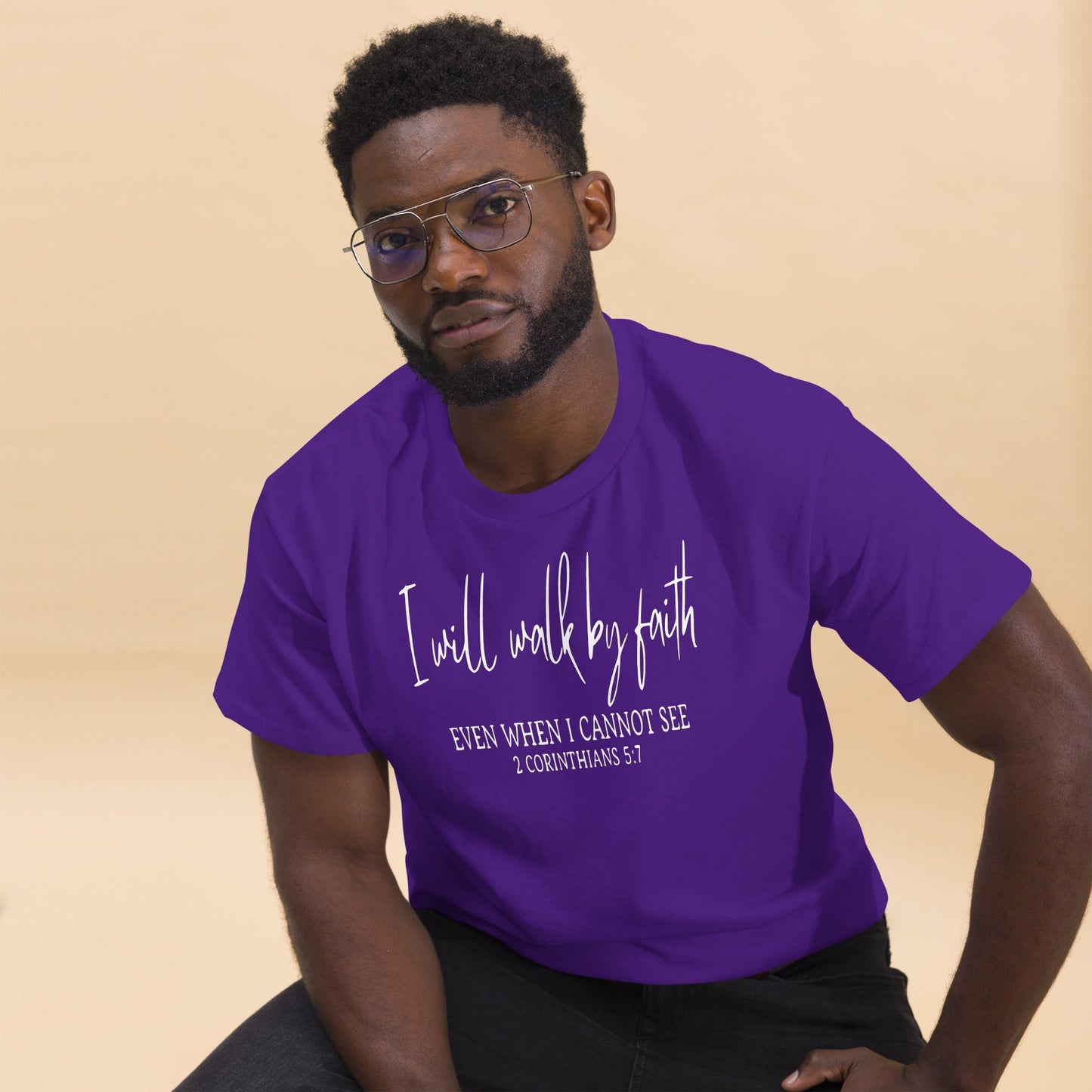 I Will Walk By Faith Christian Shirt, Bible Versed Tee, Gift - Christianity, Christianity Apparel, Jesus - Christian, Christianity Faith Shirt - Wellness Shine