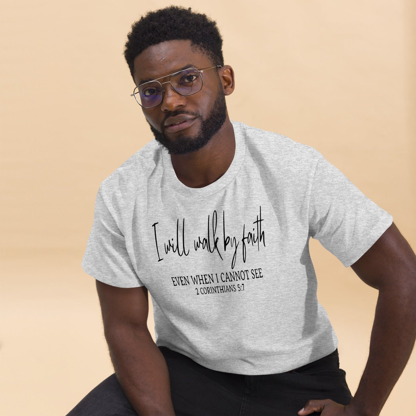 I Will Walk By Faith Christian Shirt, Bible Versed Tee, Gift - Christianity, Christianity Apparel, Jesus - Christian, Christianity Faith Shirt - Wellness Shine