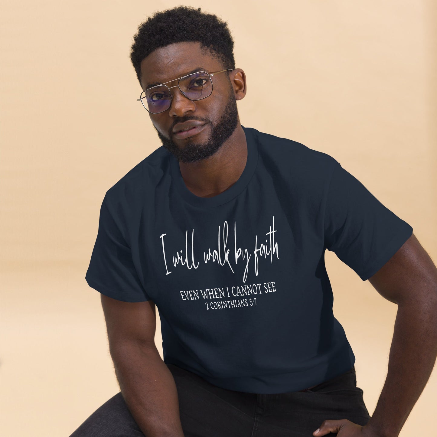 I Will Walk By Faith Christian Shirt, Bible Versed Tee, Gift - Christianity, Christianity Apparel, Jesus - Christian, Christianity Faith Shirt - Wellness Shine