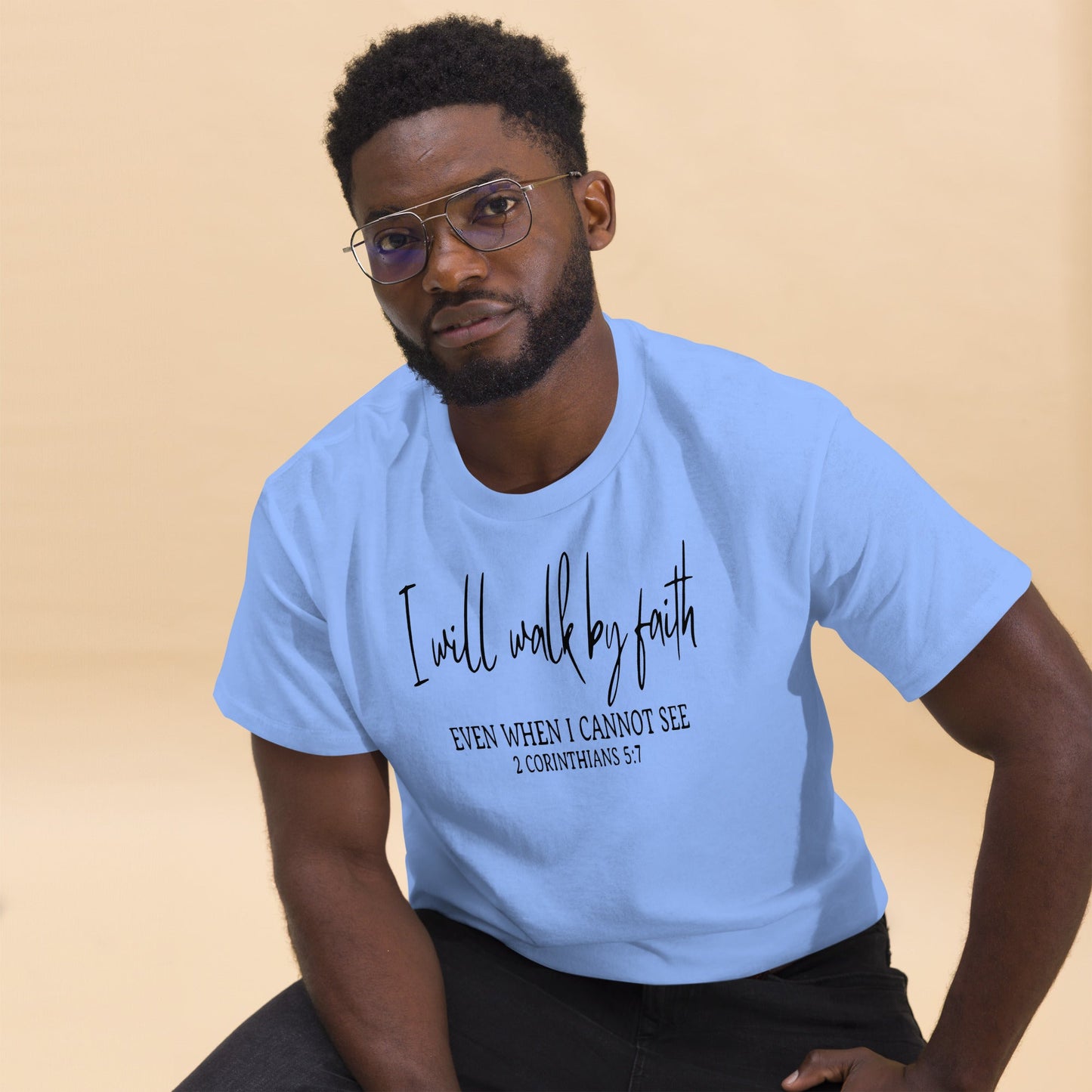 I Will Walk By Faith Christian Shirt, Bible Versed Tee, Gift - Christianity, Christianity Apparel, Jesus - Christian, Christianity Faith Shirt - Wellness Shine