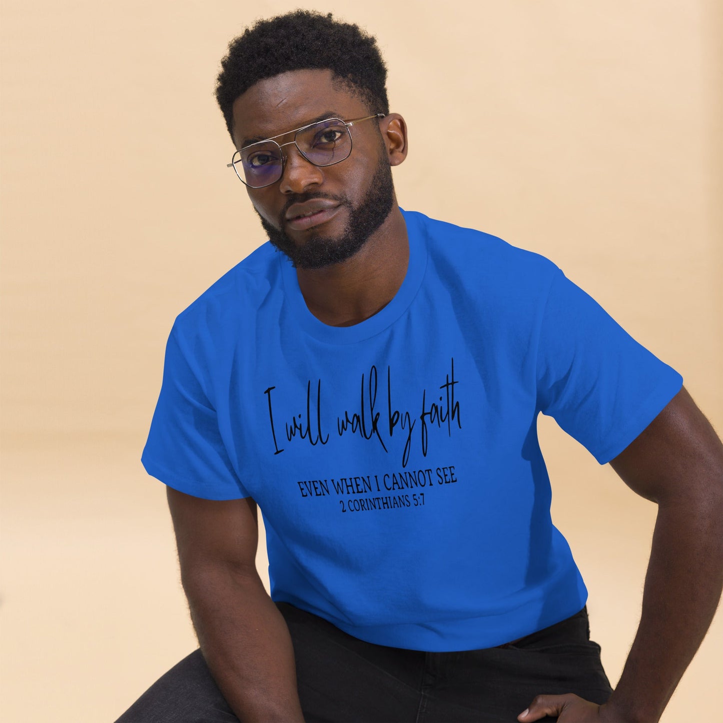 I Will Walk By Faith Christian Shirt, Bible Versed Tee, Gift - Christianity, Christianity Apparel, Jesus - Christian, Christianity Faith Shirt - Wellness Shine