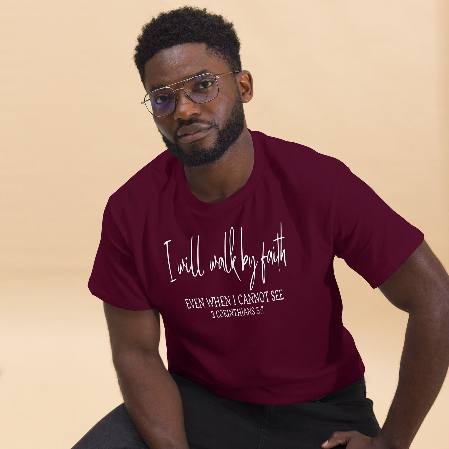 I Will Walk By Faith Christian Shirt, Bible Versed Tee, Gift - Christianity, Christianity Apparel, Jesus - Christian, Christianity Faith Shirt - Wellness Shine