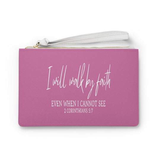 I Will Walk By Faith - Clutch Bag - Wellness Shine