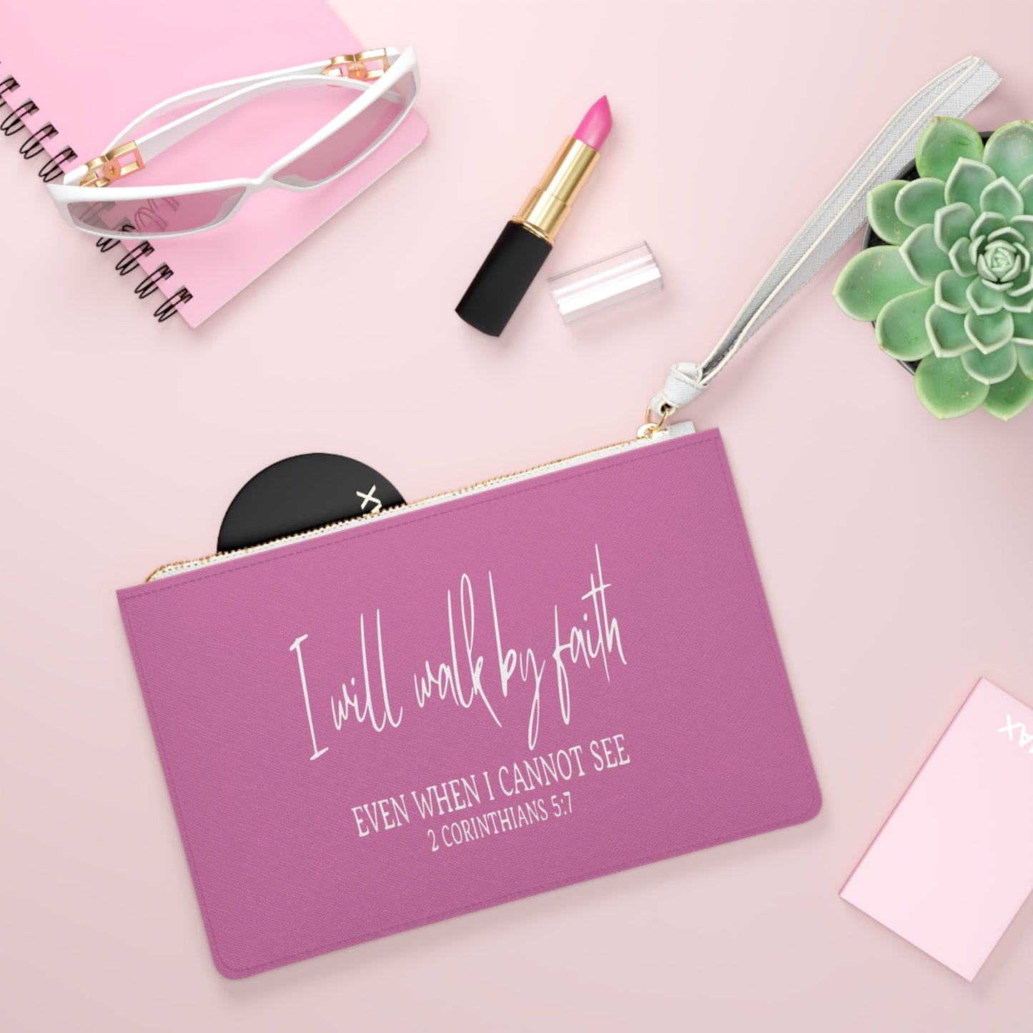 I Will Walk By Faith - Clutch Bag - Wellness Shine