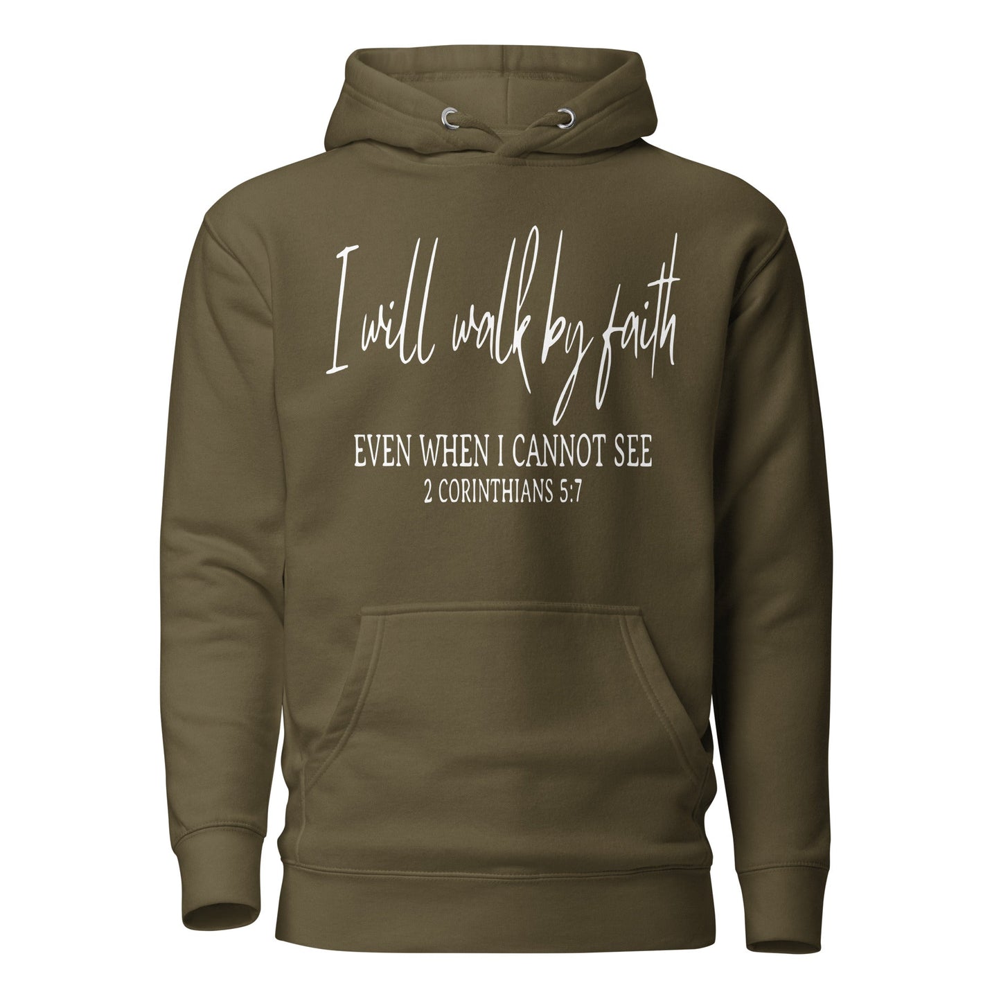 I Will Walk By Faith Unisex Hoodie - Faith Based Apparel - Wellness Shine - Wellness Shine