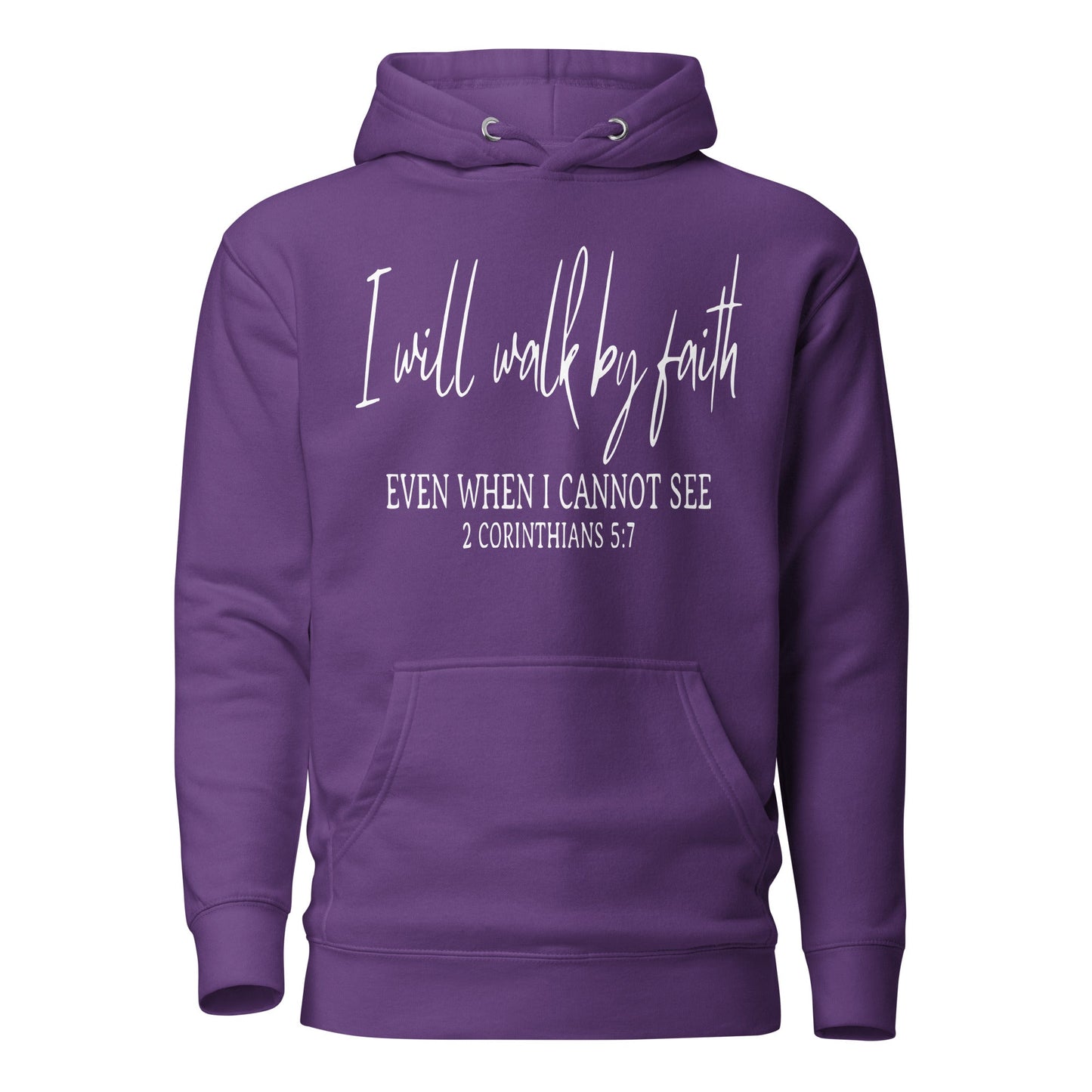 I Will Walk By Faith Unisex Hoodie - Faith Based Apparel - Wellness Shine - Wellness Shine