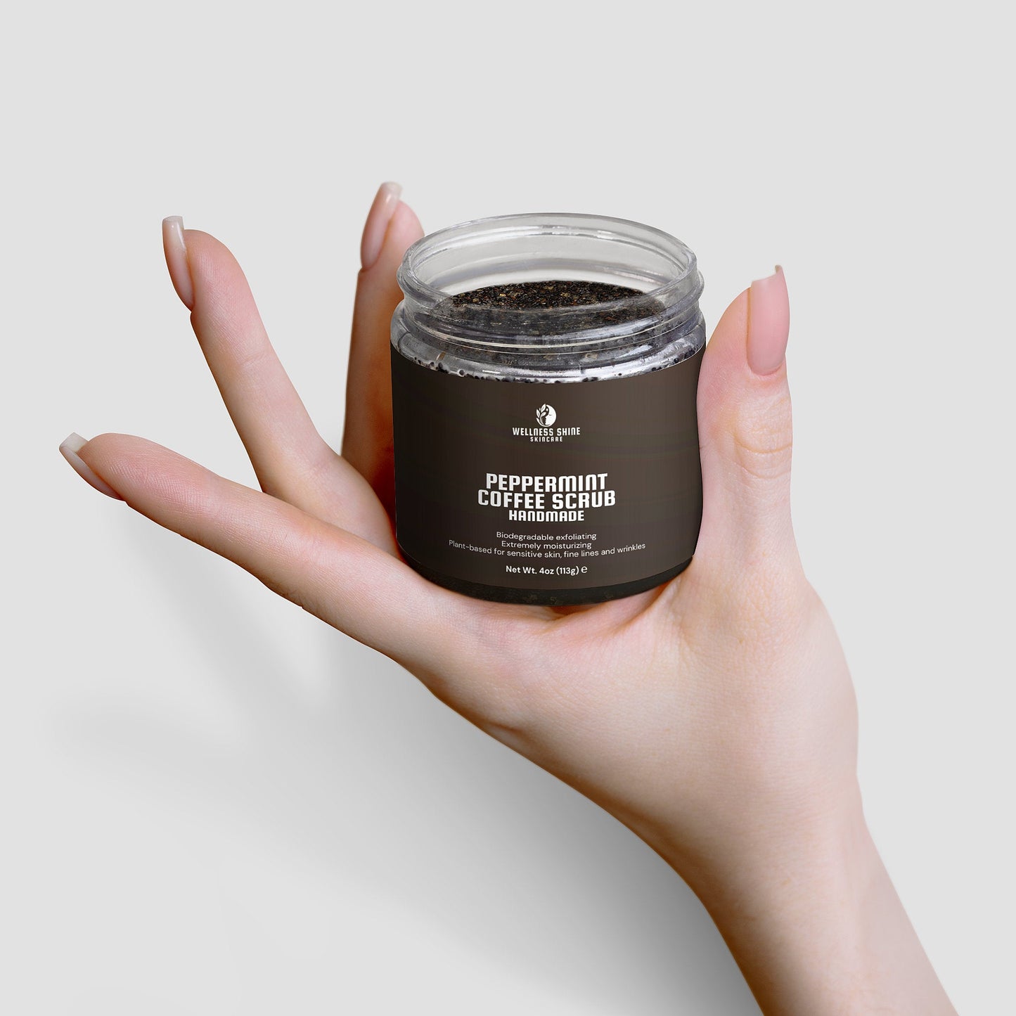 Peppermint Coffee Scrub - Invigorating and Exfoliating Skincare by Wellness Shine - Wellness Shine
