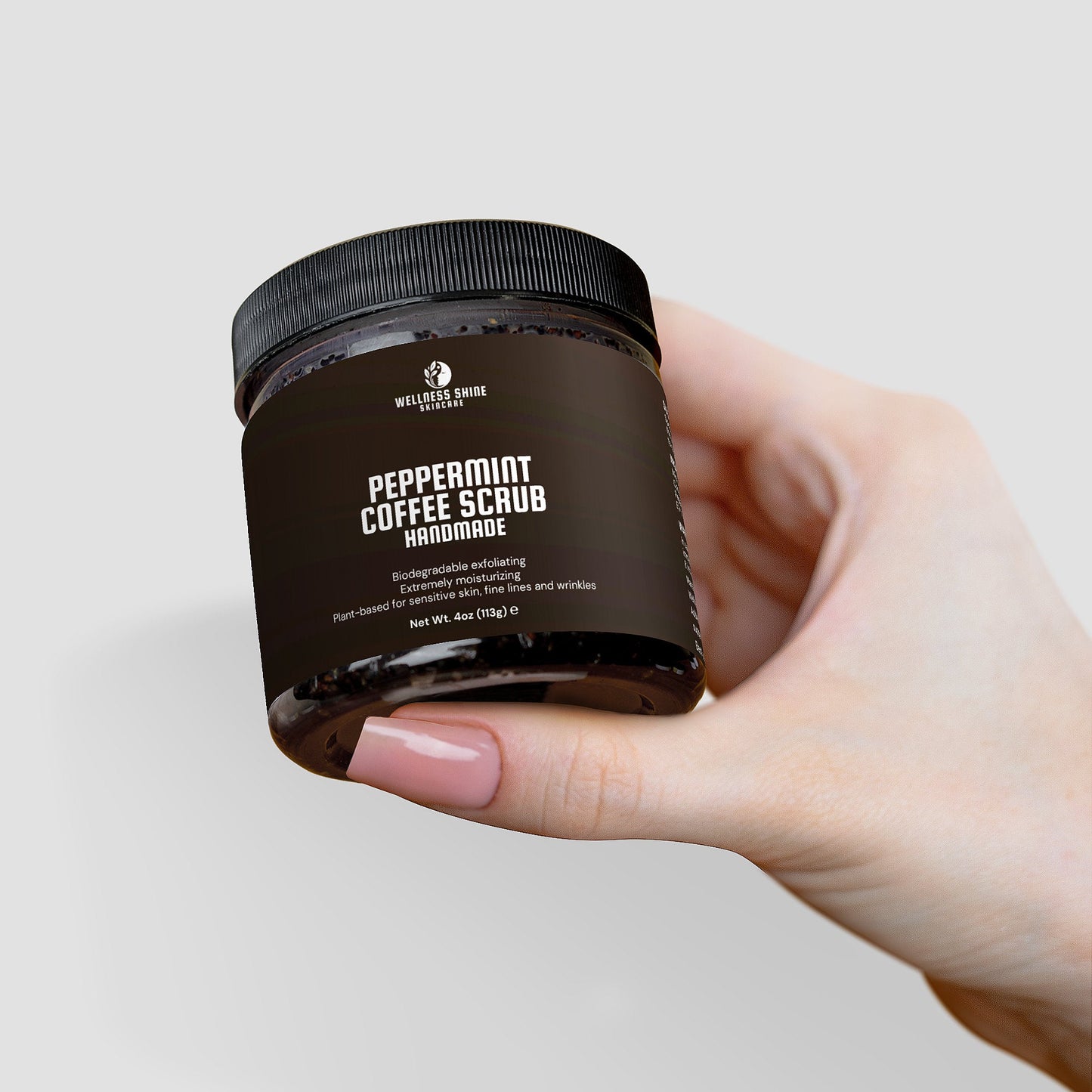 Peppermint Coffee Scrub - Invigorating and Exfoliating Skincare by Wellness Shine - Wellness Shine