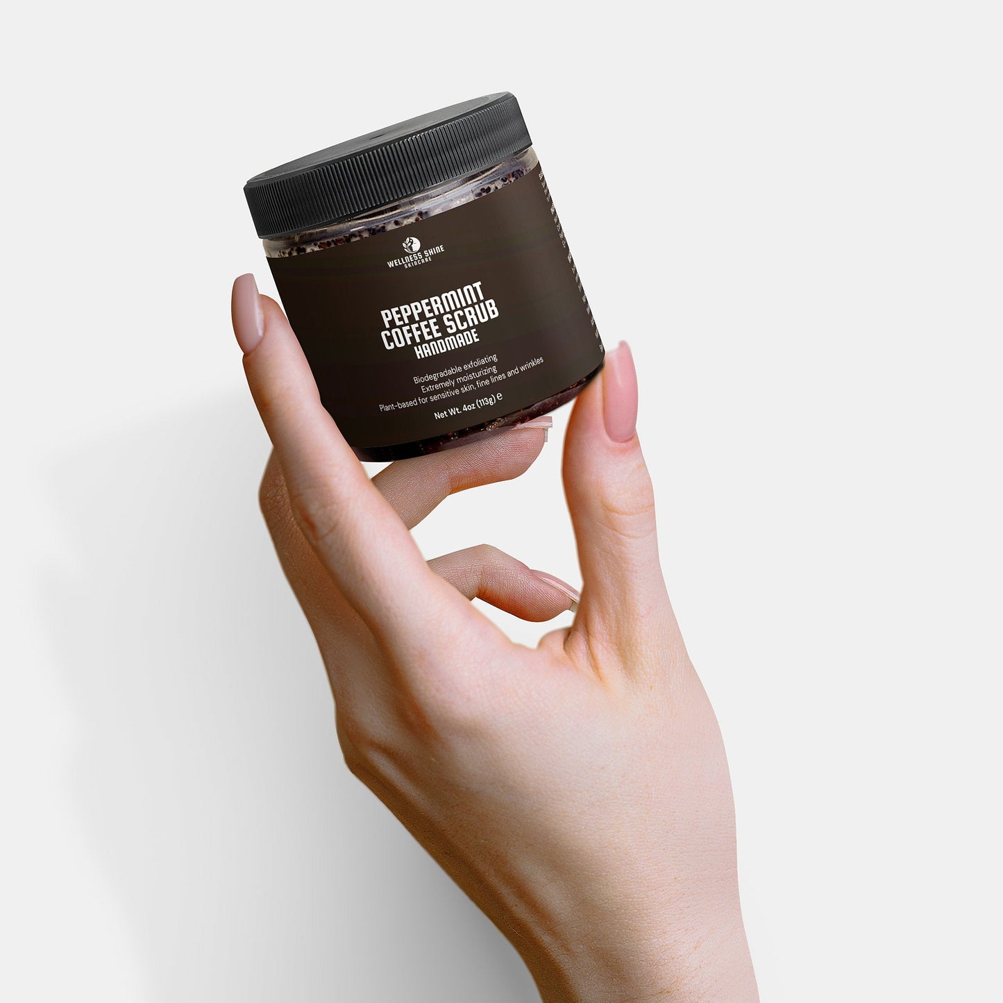 Peppermint Coffee Scrub - Invigorating and Exfoliating Skincare by Wellness Shine - Wellness Shine