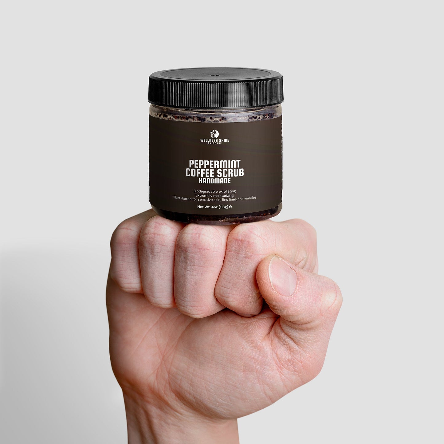 Peppermint Coffee Scrub - Invigorating and Exfoliating Skincare by Wellness Shine - Wellness Shine