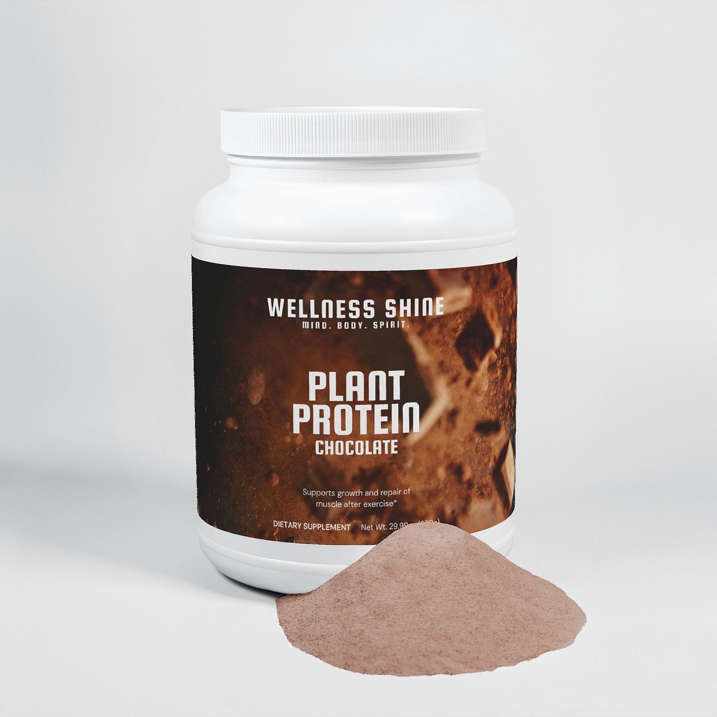 Plant Protein (Chocolate) – Muscle Growth and Recovery Supplement by Wellness Shine - Wellness Shine