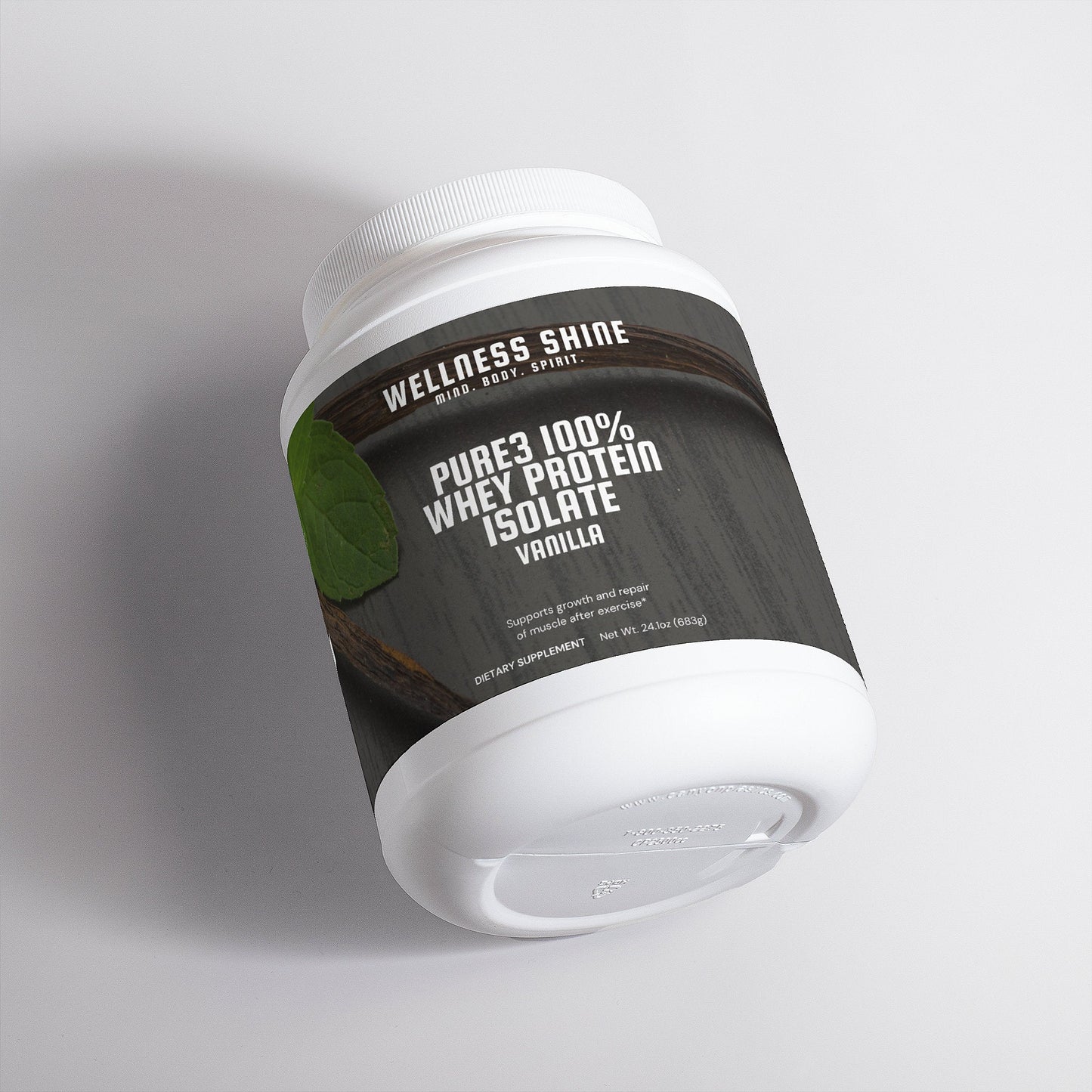 Pure3 100% Whey Protein Isolate (Vanilla) – Muscle Growth and Recovery Supplement by Wellness Shine - Wellness Shine
