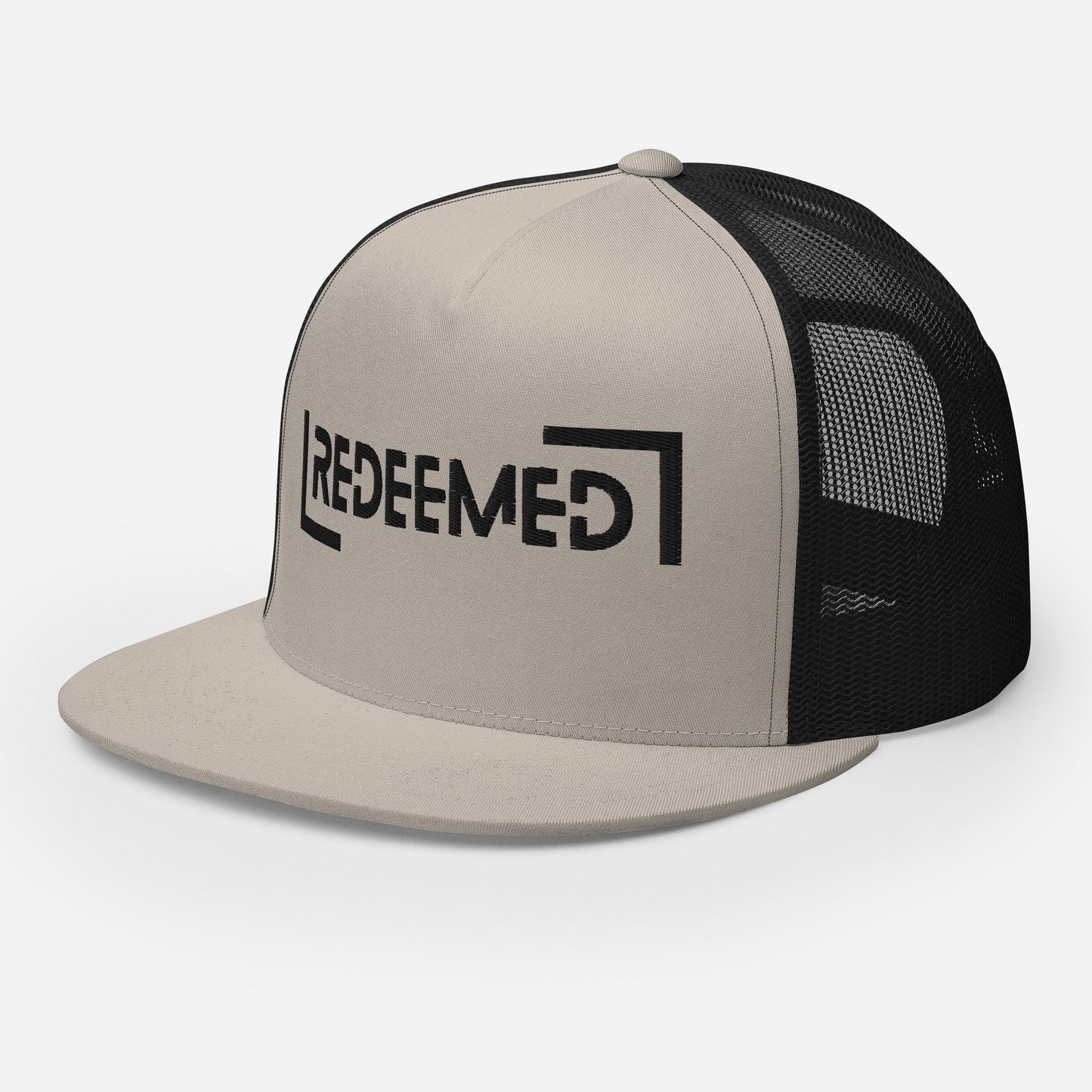 "Redeemed" Christian Hat, Bible Verse Hat, Yupoong 6006 Trucker Cap - Wellness Shine
