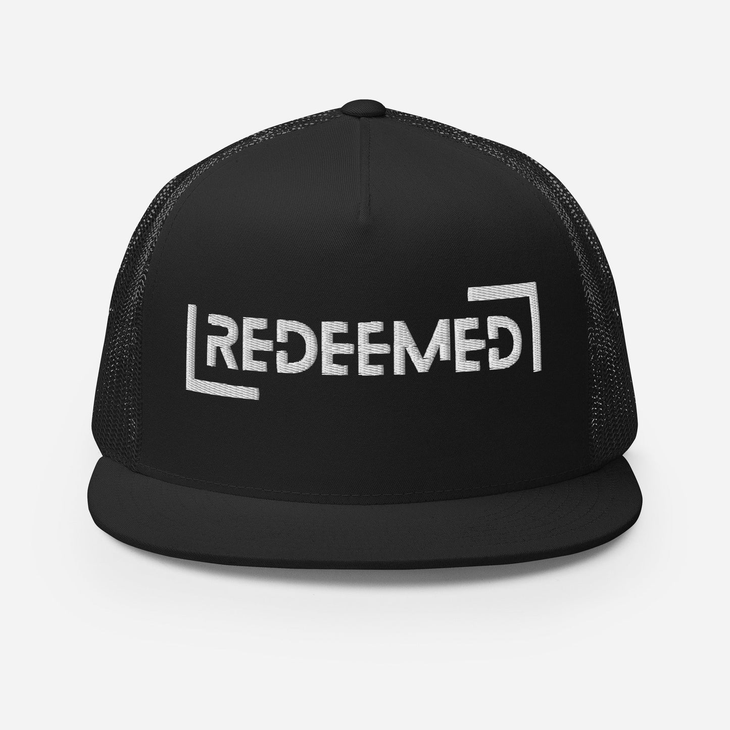 "Redeemed" Christian Hat, Bible Verse Hat, Yupoong 6006 Trucker Cap - Wellness Shine