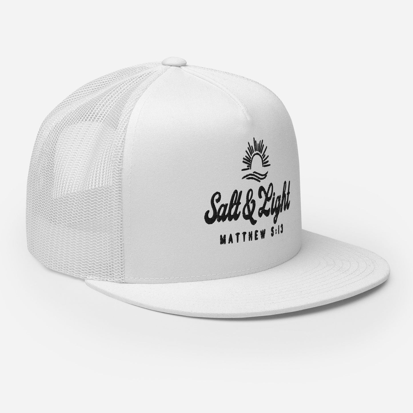 "Salt & Light" Christian Hat, Bible Verse Hat, Yupoong 6006 Trucker Cap - Wellness Shine