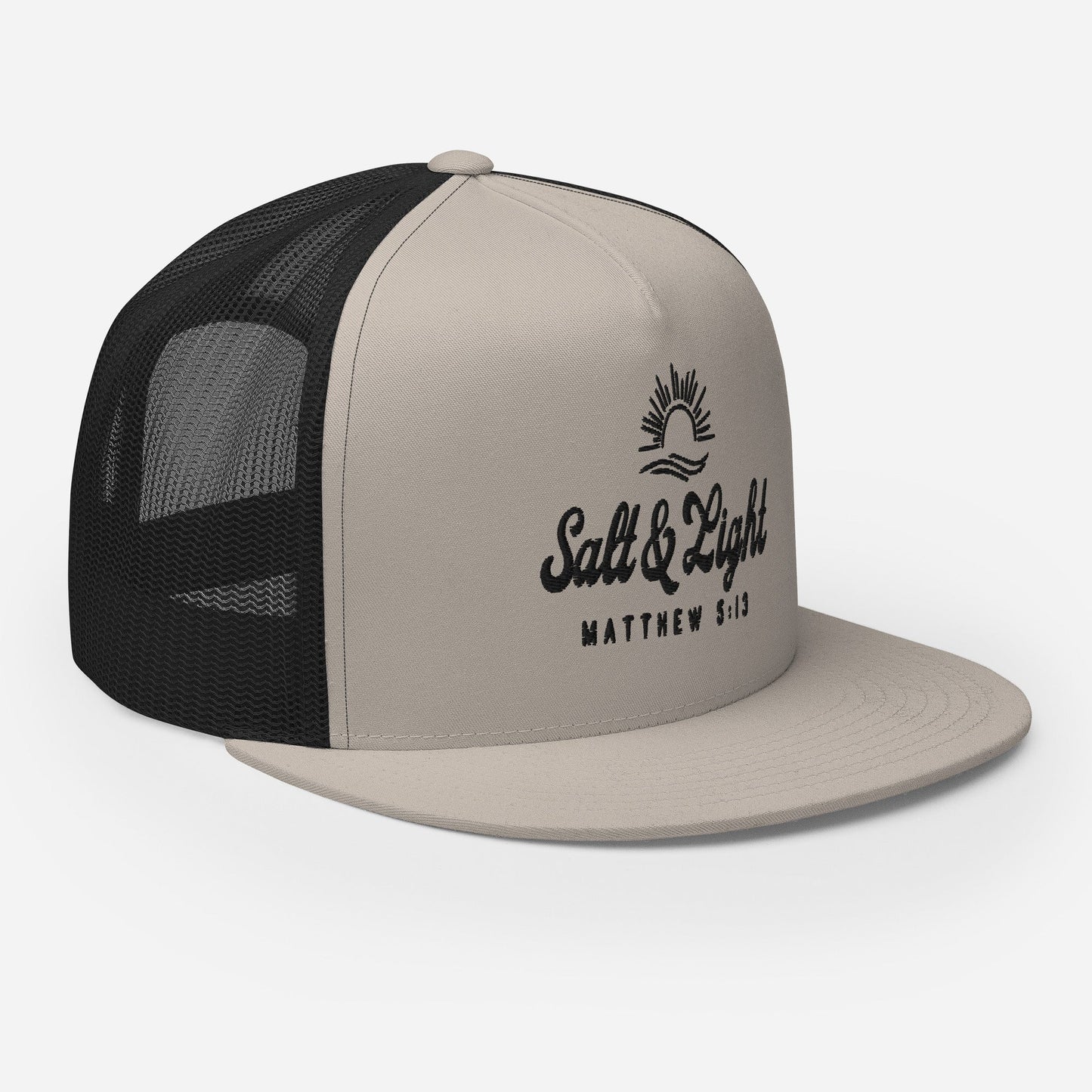 "Salt & Light" Christian Hat, Bible Verse Hat, Yupoong 6006 Trucker Cap - Wellness Shine