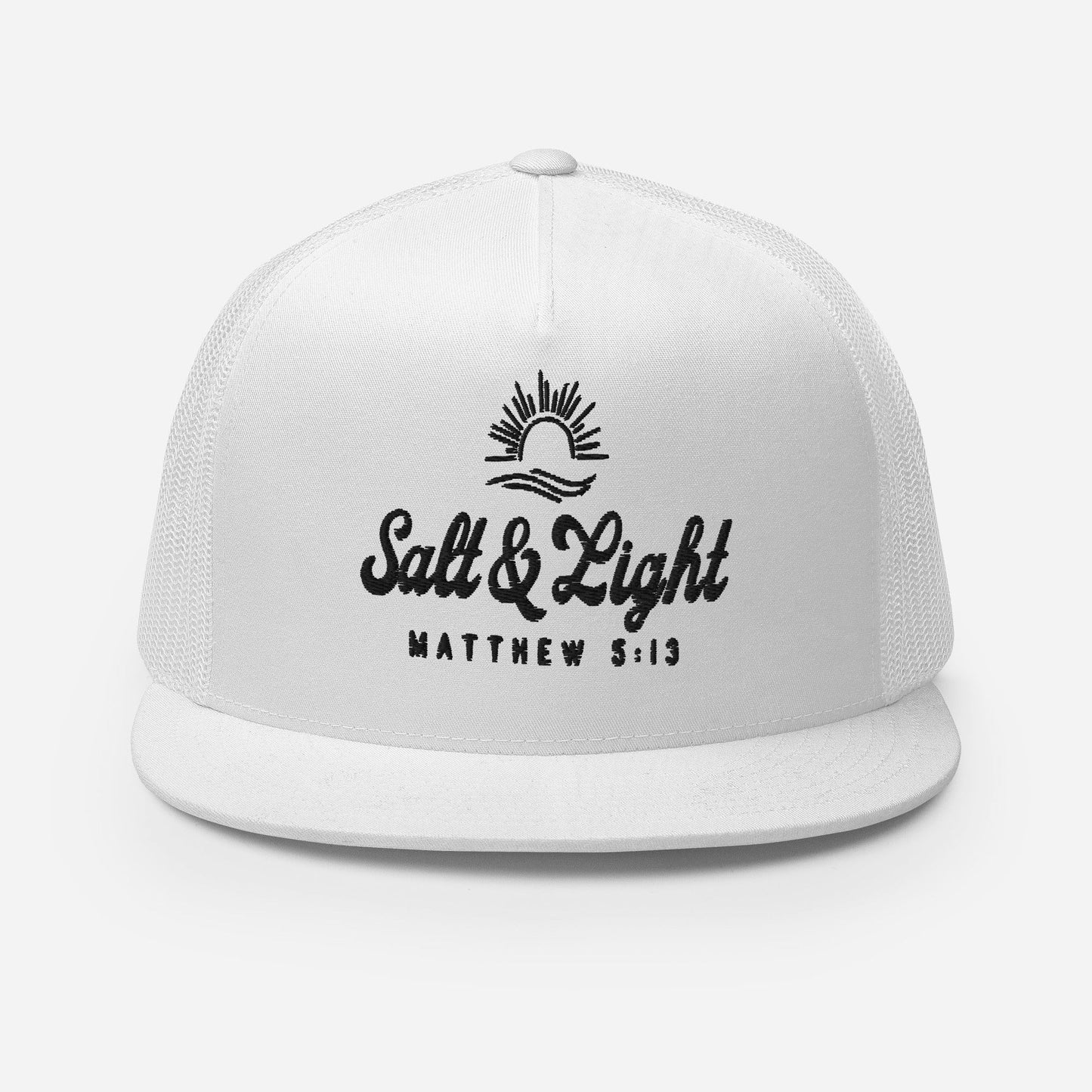 "Salt & Light" Christian Hat, Bible Verse Hat, Yupoong 6006 Trucker Cap - Wellness Shine