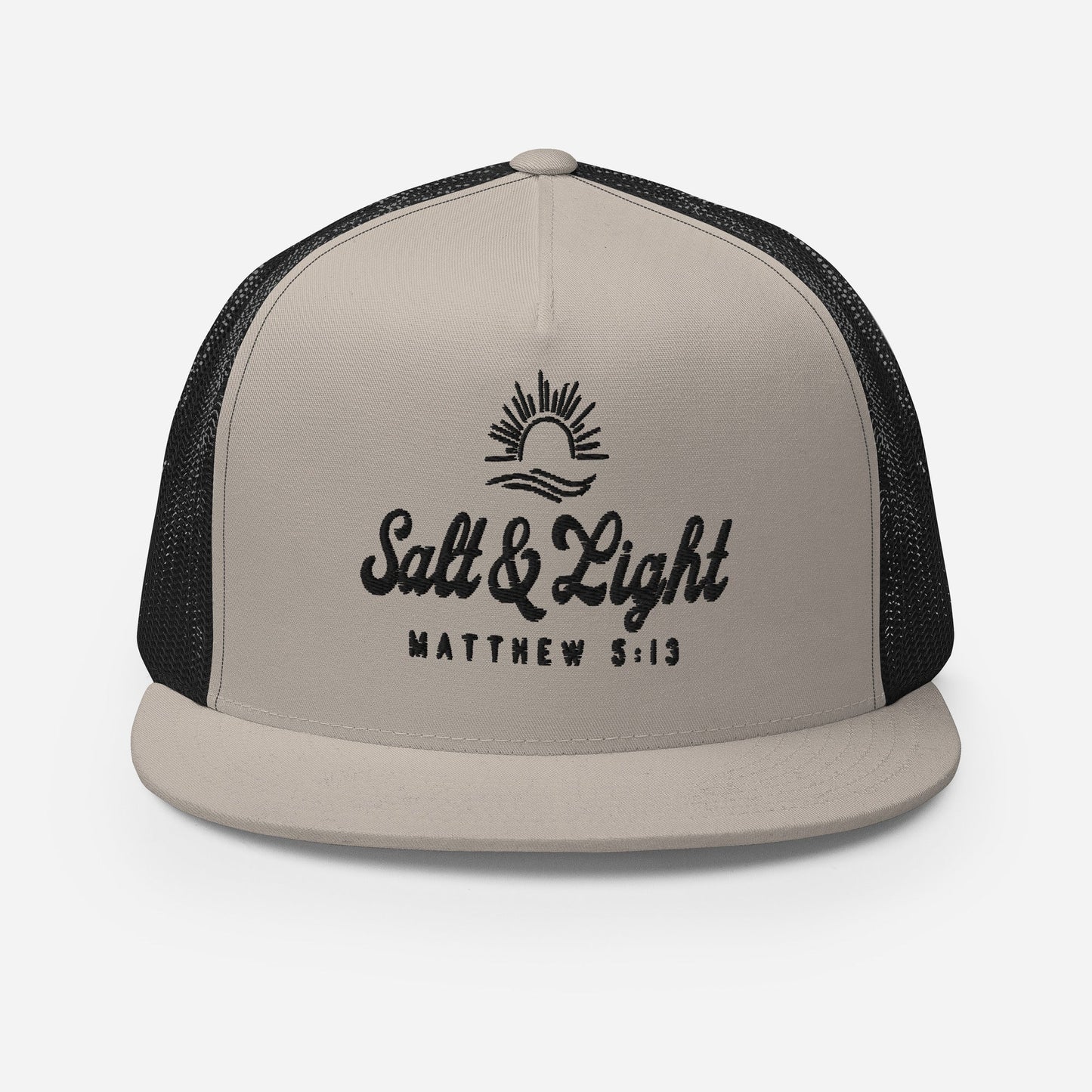 "Salt & Light" Christian Hat, Bible Verse Hat, Yupoong 6006 Trucker Cap - Wellness Shine