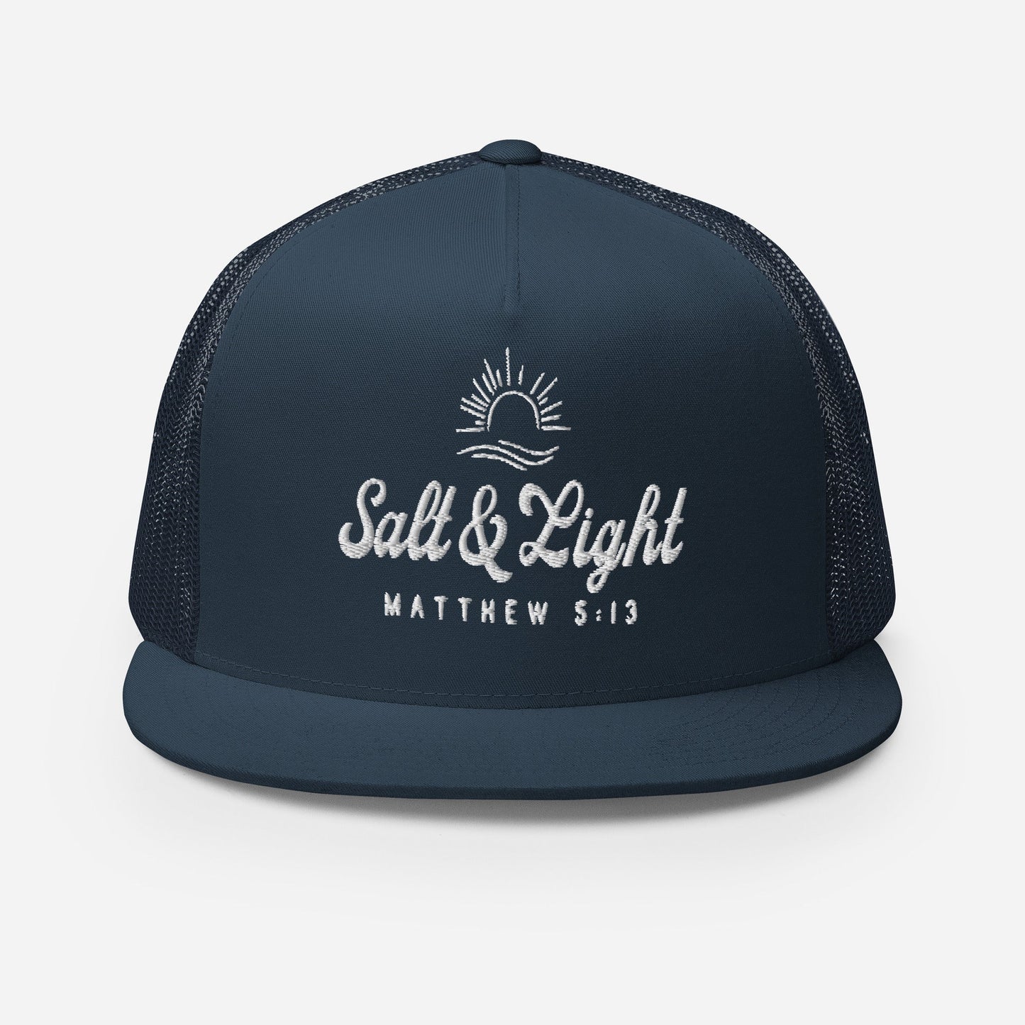 "Salt & Light" Christian Hat, Bible Verse Hat, Yupoong 6006 Trucker Cap - Wellness Shine