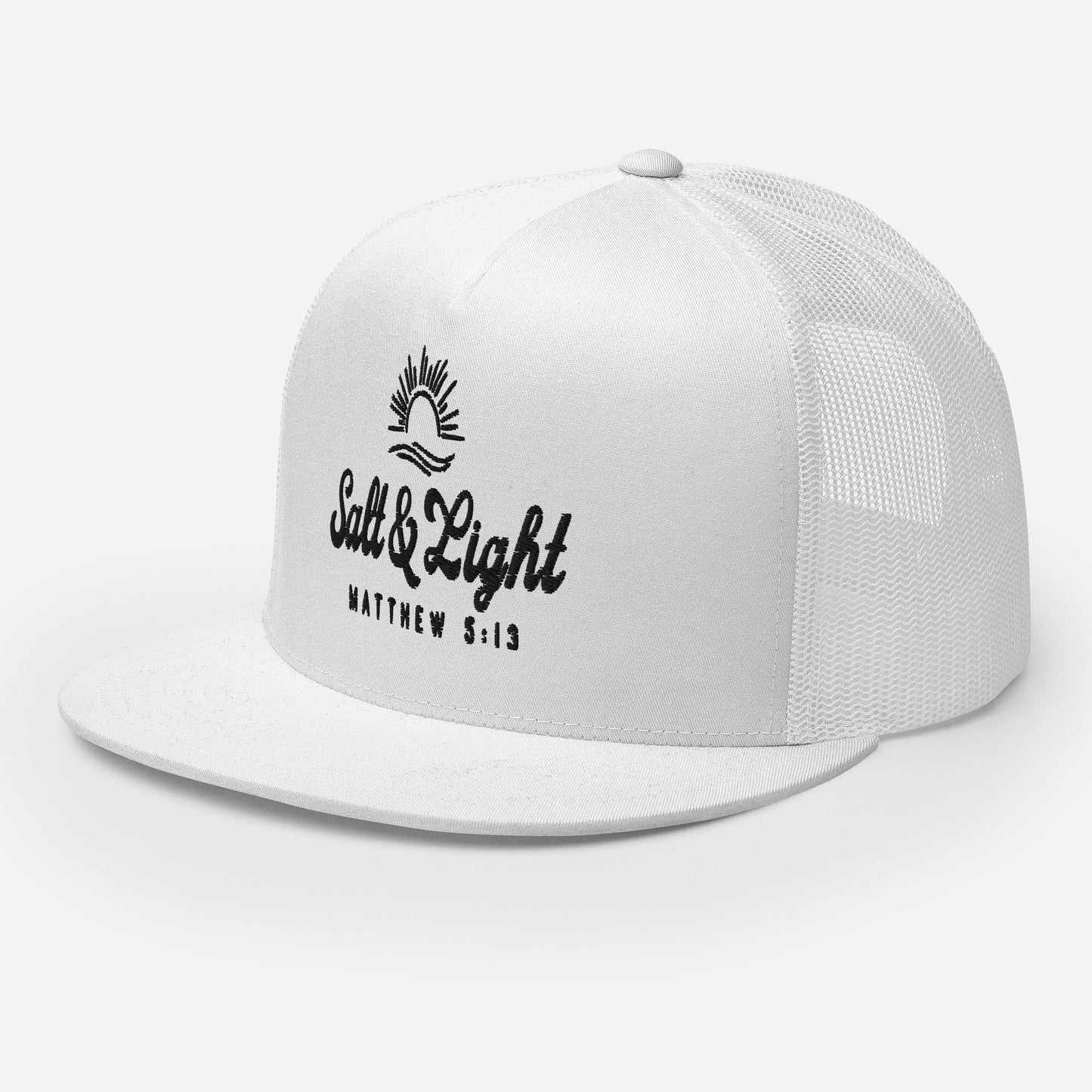"Salt & Light" Christian Hat, Bible Verse Hat, Yupoong 6006 Trucker Cap - Wellness Shine