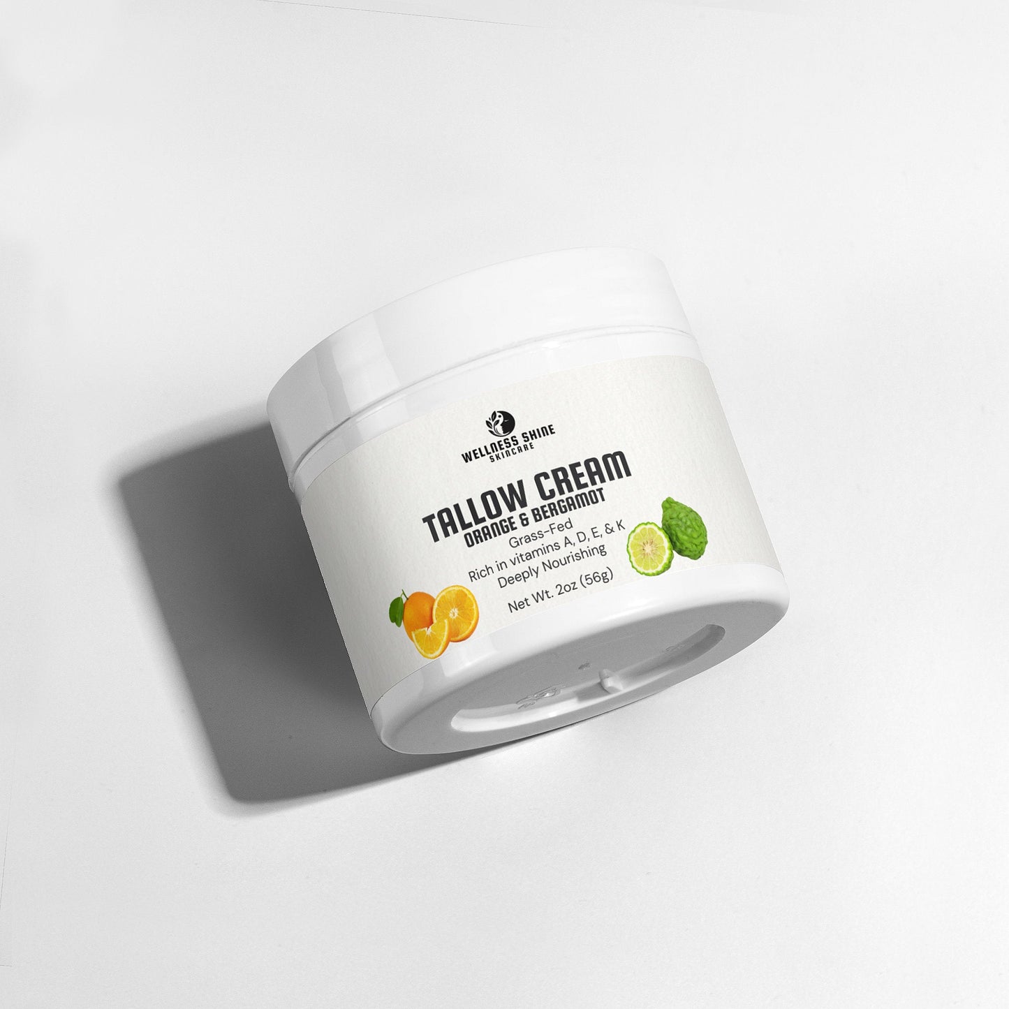 Tallow Cream Orange & Bergamot - Deep Moisturizing and Rejuvenating Skin Care by Wellness Shine - Wellness Shine