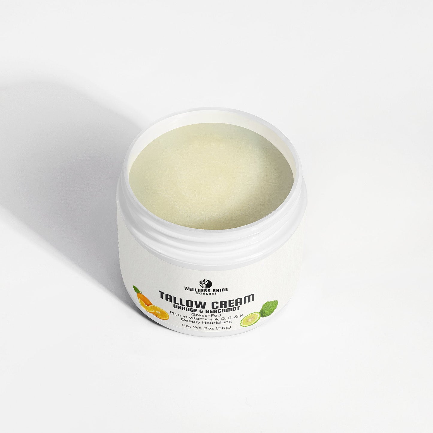 Tallow Cream Orange & Bergamot - Deep Moisturizing and Rejuvenating Skin Care by Wellness Shine - Wellness Shine